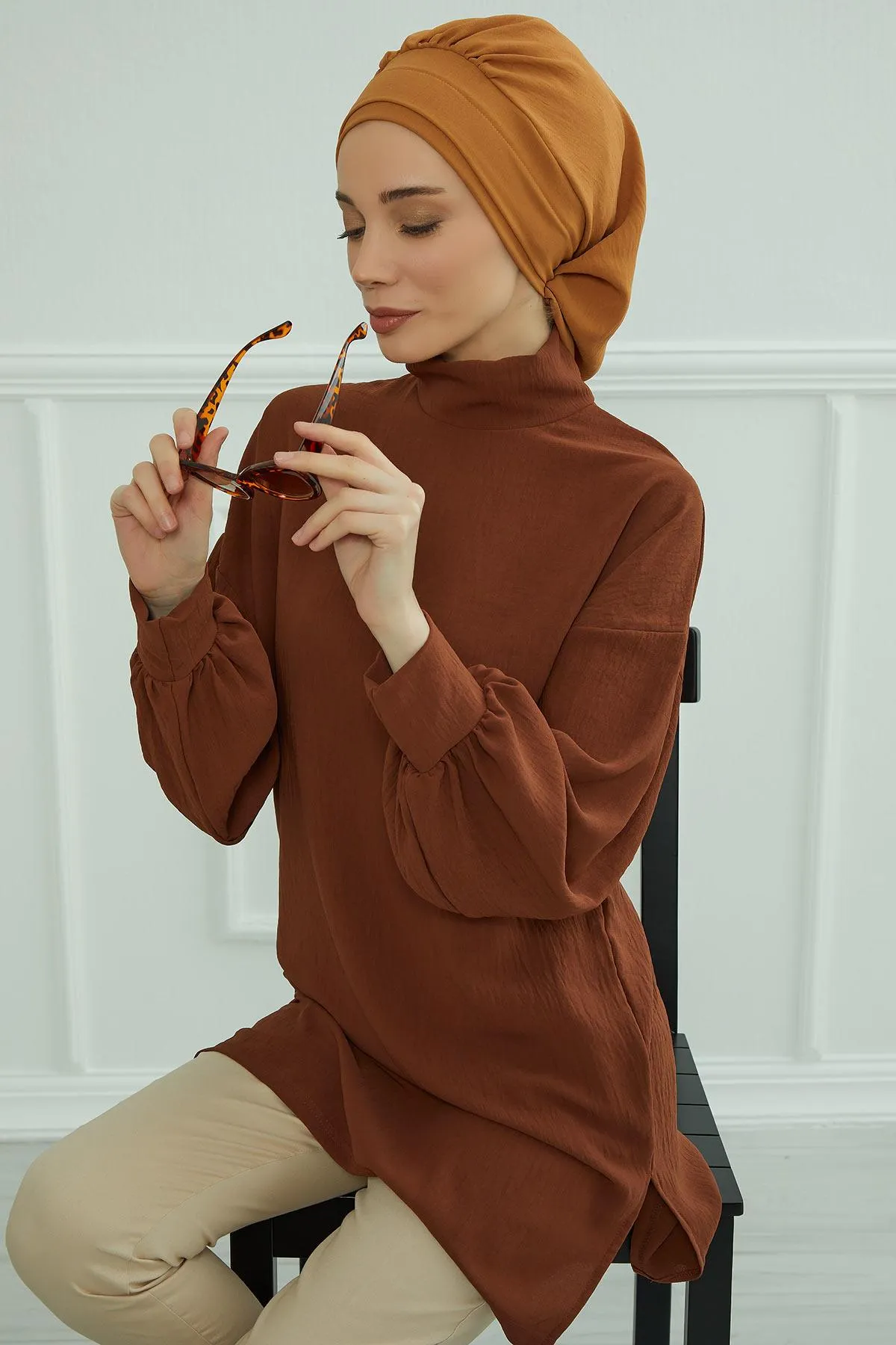 Instant Turban Lightweight Aerobin Scarf Head Turbans For Women Headwear Stylish Elegant Design,HT-91