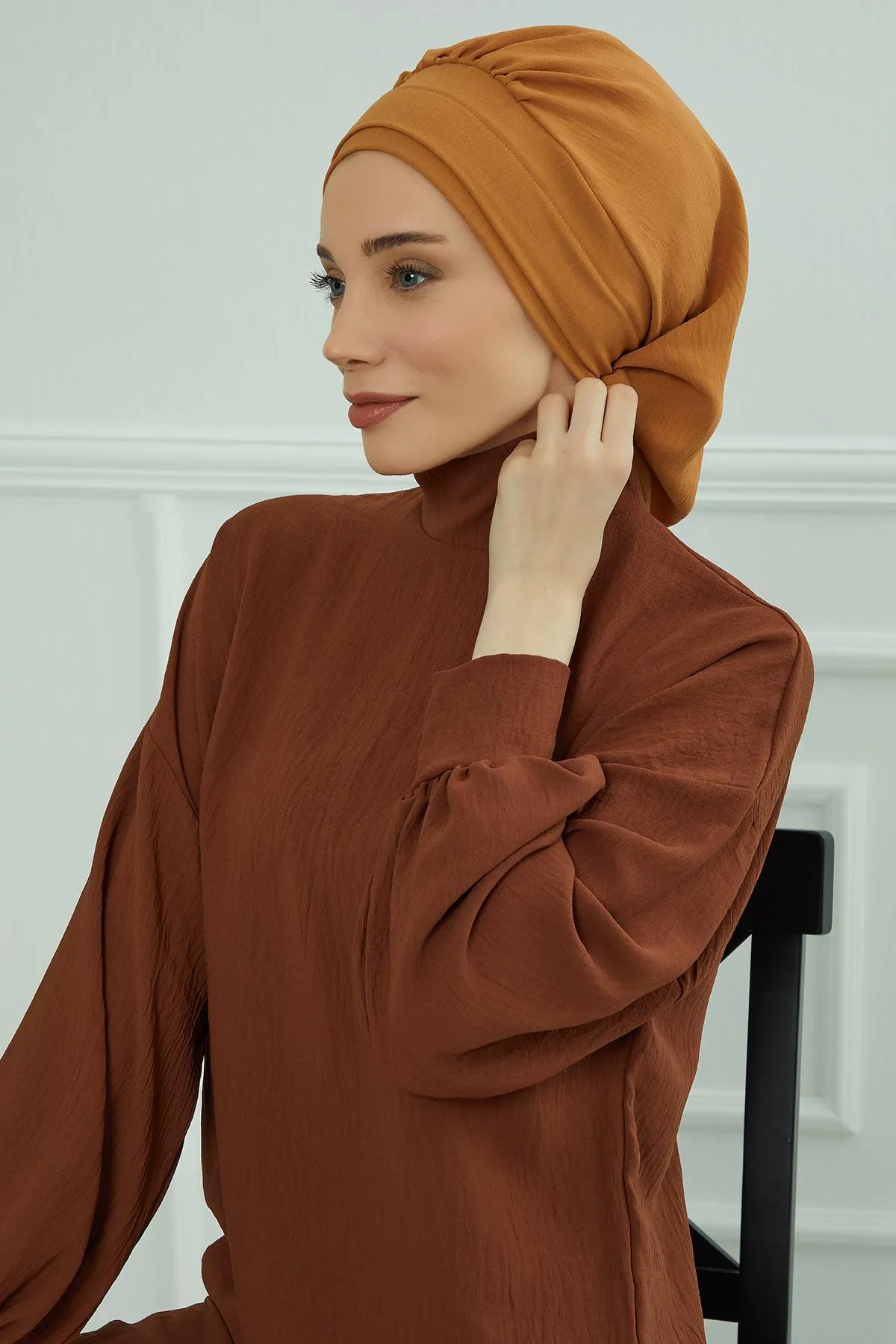 Instant Turban Lightweight Aerobin Scarf Head Turbans For Women Headwear Stylish Elegant Design,HT-91