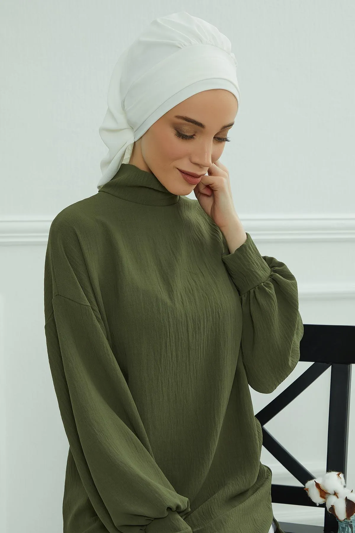 Instant Turban Lightweight Aerobin Scarf Head Turbans For Women Headwear Stylish Elegant Design,HT-91