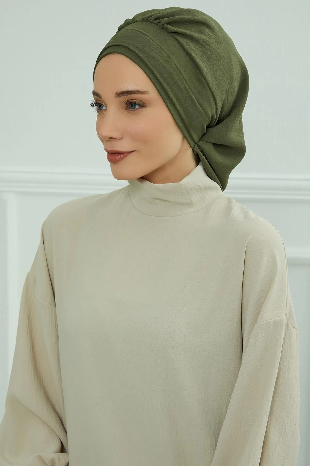 Instant Turban Lightweight Aerobin Scarf Head Turbans For Women Headwear Stylish Elegant Design,HT-91