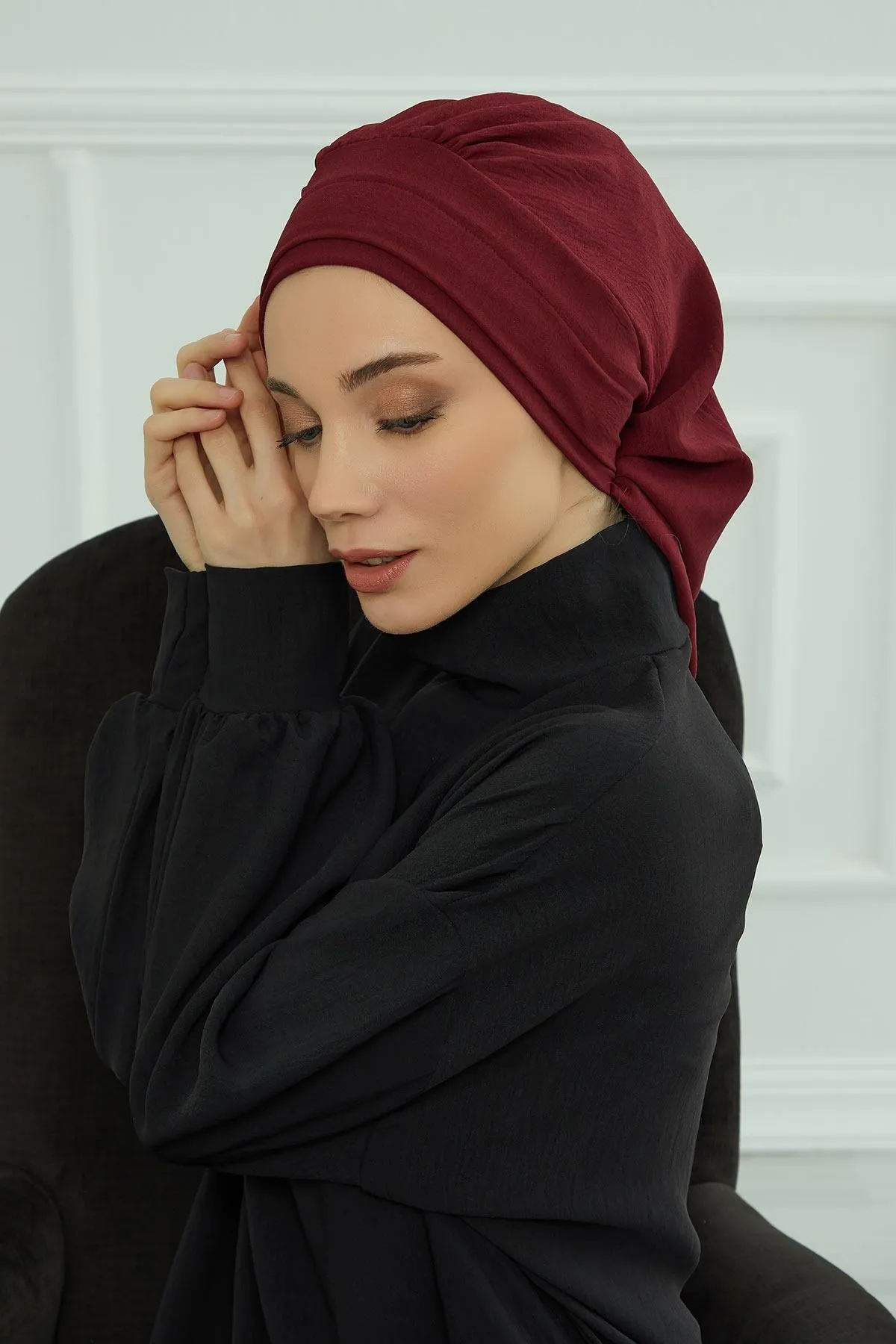Instant Turban Lightweight Aerobin Scarf Head Turbans For Women Headwear Stylish Elegant Design,HT-91