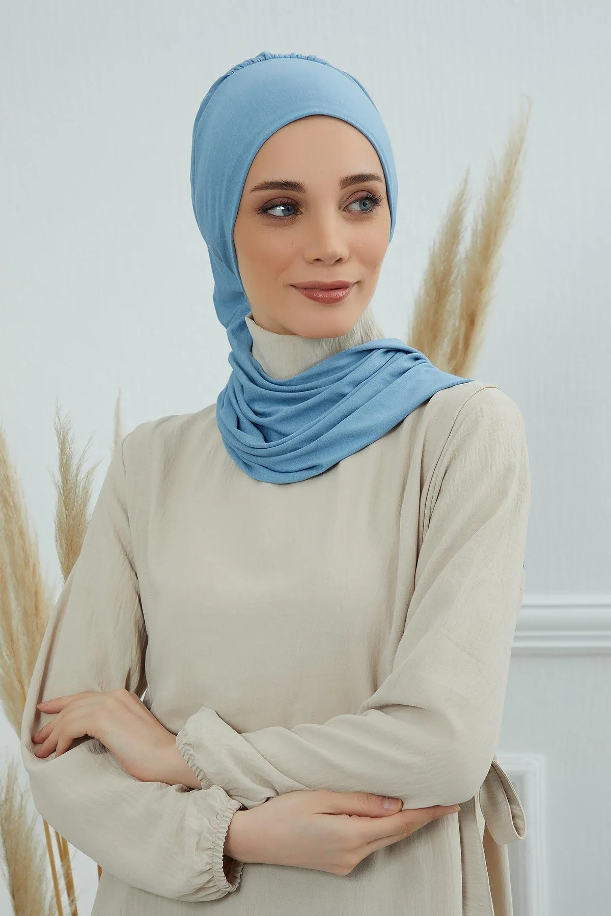 Instant Turban Lightweight Cotton Scarf Head Turbans For Women Headwear Stylish Elegant Design,HT-96