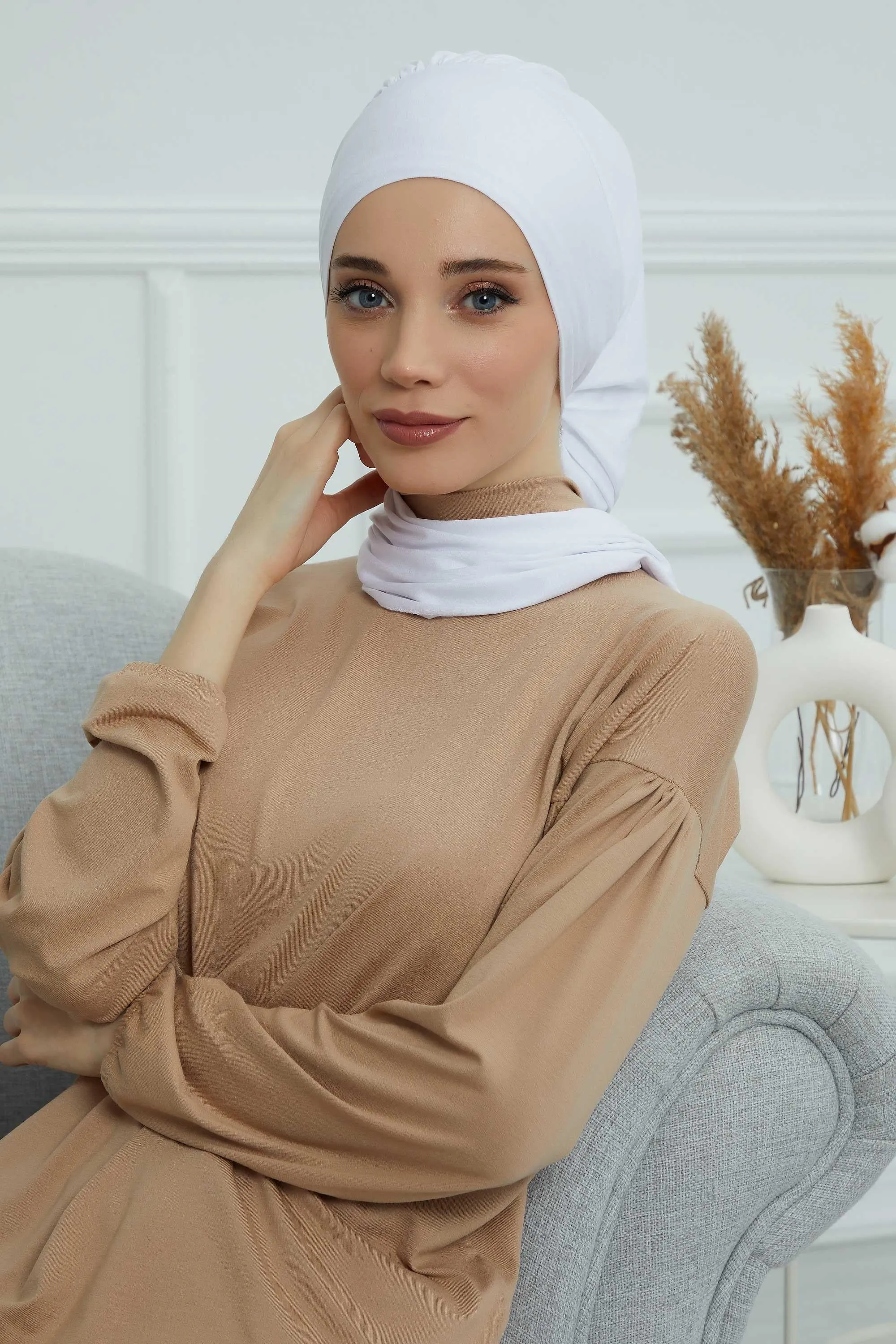 Instant Turban Lightweight Cotton Scarf Head Turbans For Women Headwear Stylish Elegant Design,HT-96