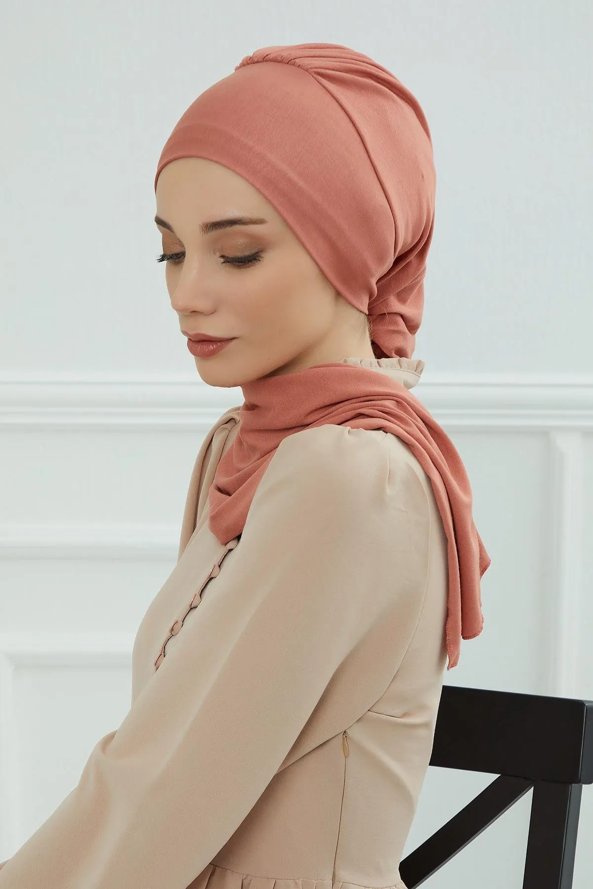 Instant Turban Lightweight Cotton Scarf Head Turbans For Women Headwear Stylish Elegant Design,HT-96