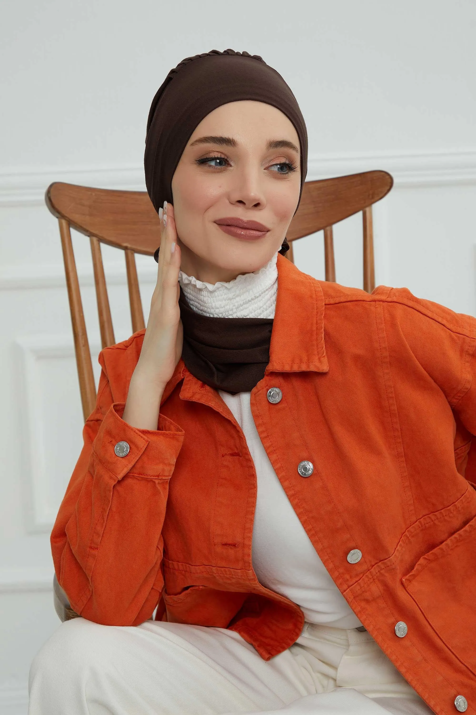 Instant Turban Lightweight Cotton Scarf Head Turbans For Women Headwear Stylish Elegant Design,HT-96