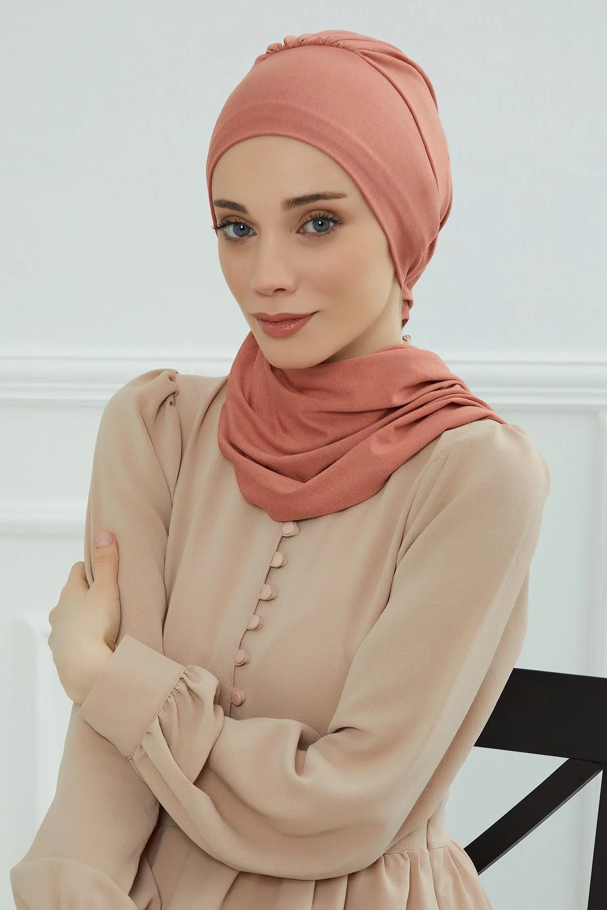 Instant Turban Lightweight Cotton Scarf Head Turbans For Women Headwear Stylish Elegant Design,HT-96