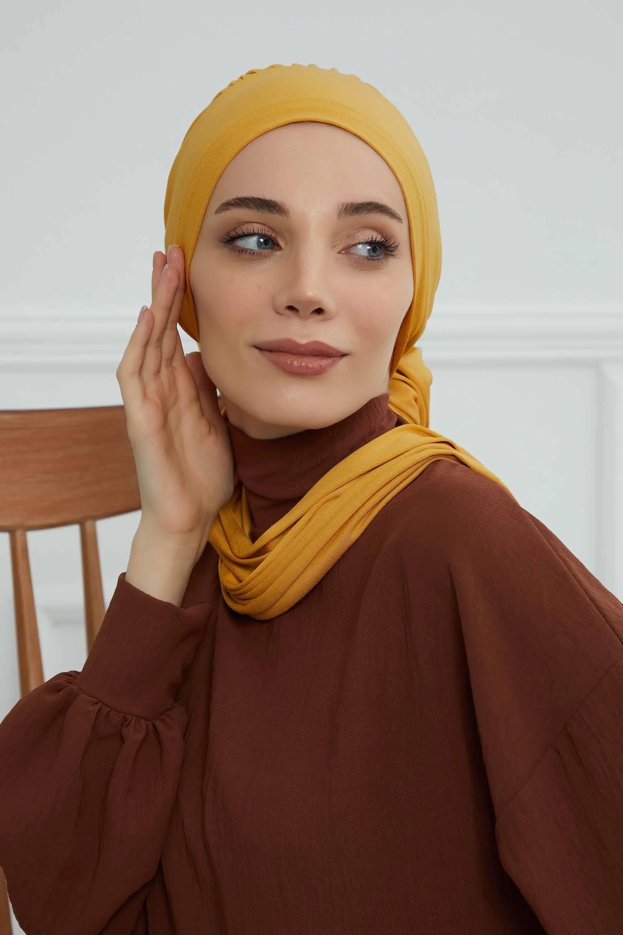 Instant Turban Lightweight Cotton Scarf Head Turbans For Women Headwear Stylish Elegant Design,HT-96