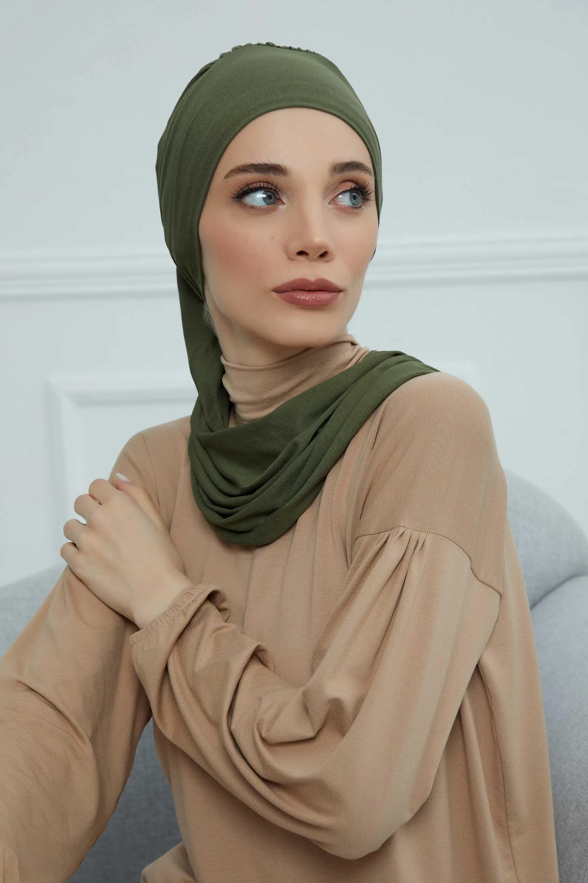 Instant Turban Lightweight Cotton Scarf Head Turbans For Women Headwear Stylish Elegant Design,HT-96