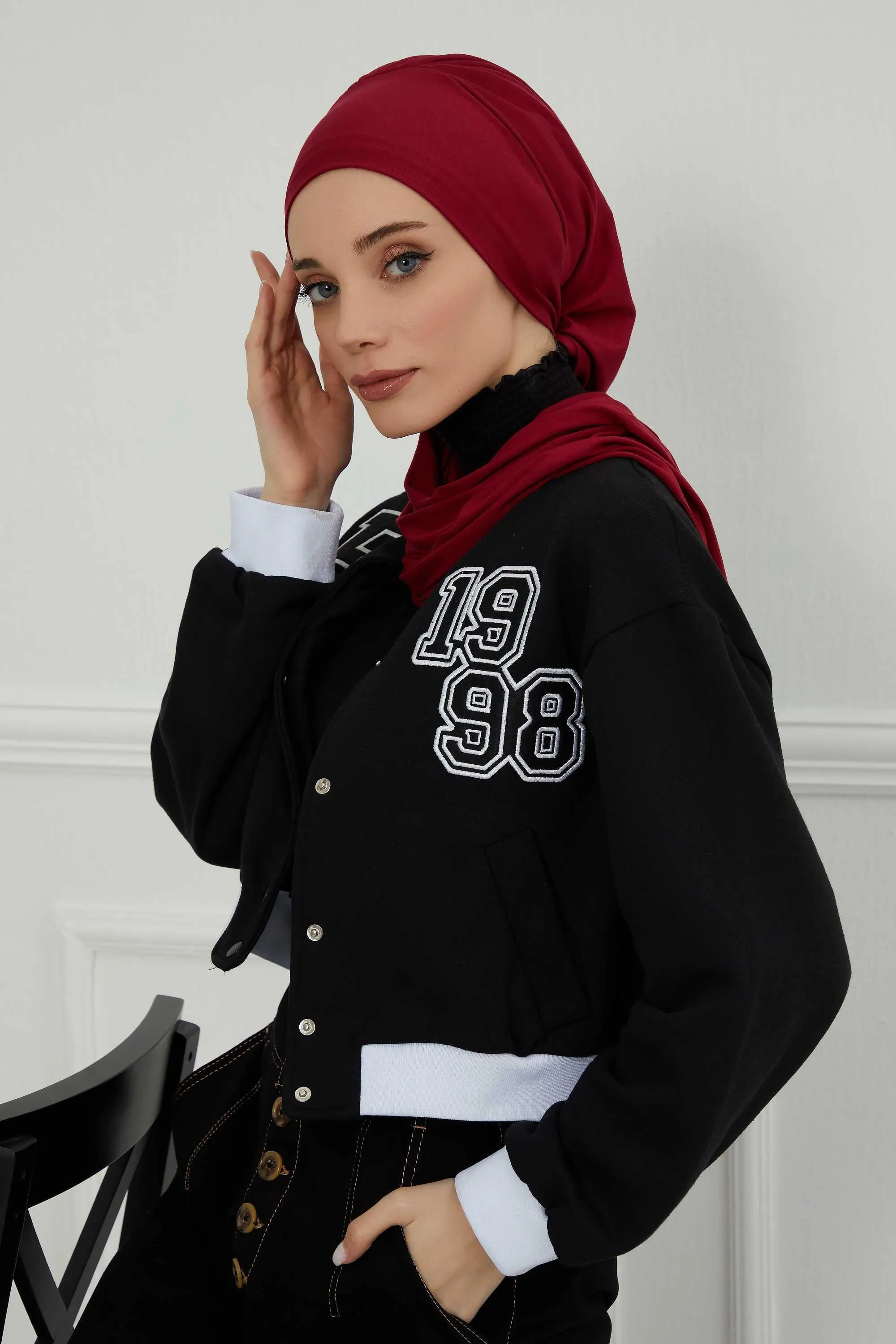 Instant Turban Lightweight Cotton Scarf Head Turbans For Women Headwear Stylish Elegant Design,HT-96