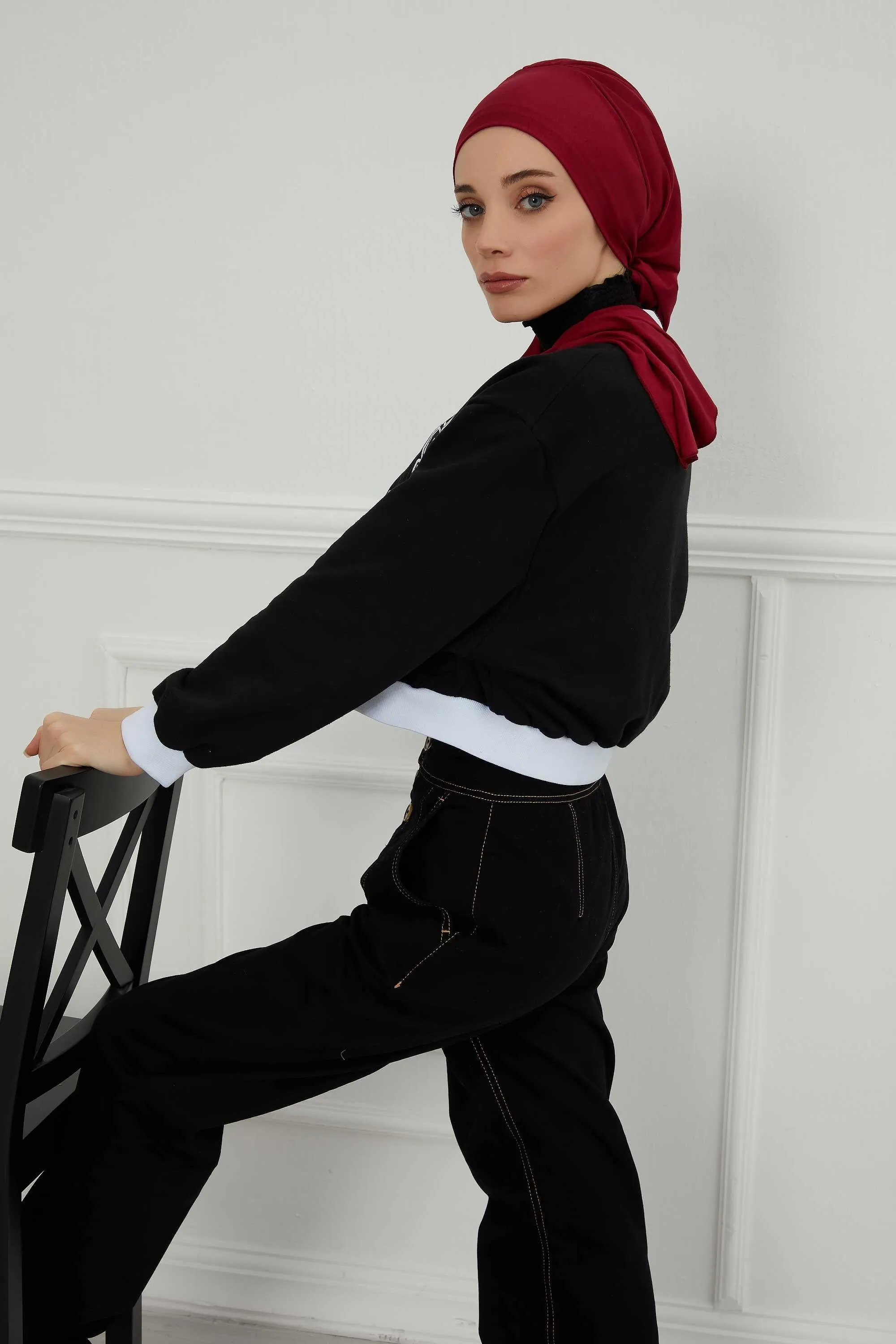 Instant Turban Lightweight Cotton Scarf Head Turbans For Women Headwear Stylish Elegant Design,HT-96