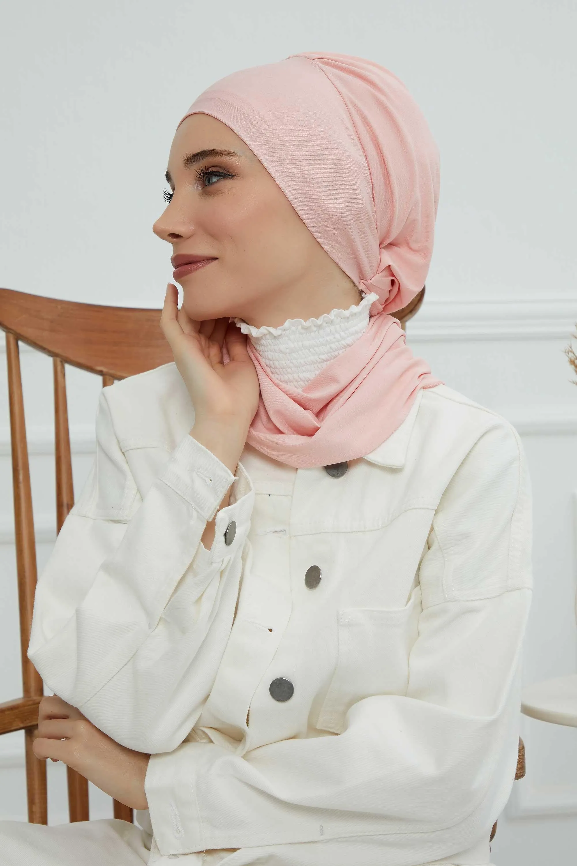 Instant Turban Lightweight Cotton Scarf Head Turbans For Women Headwear Stylish Elegant Design,HT-96