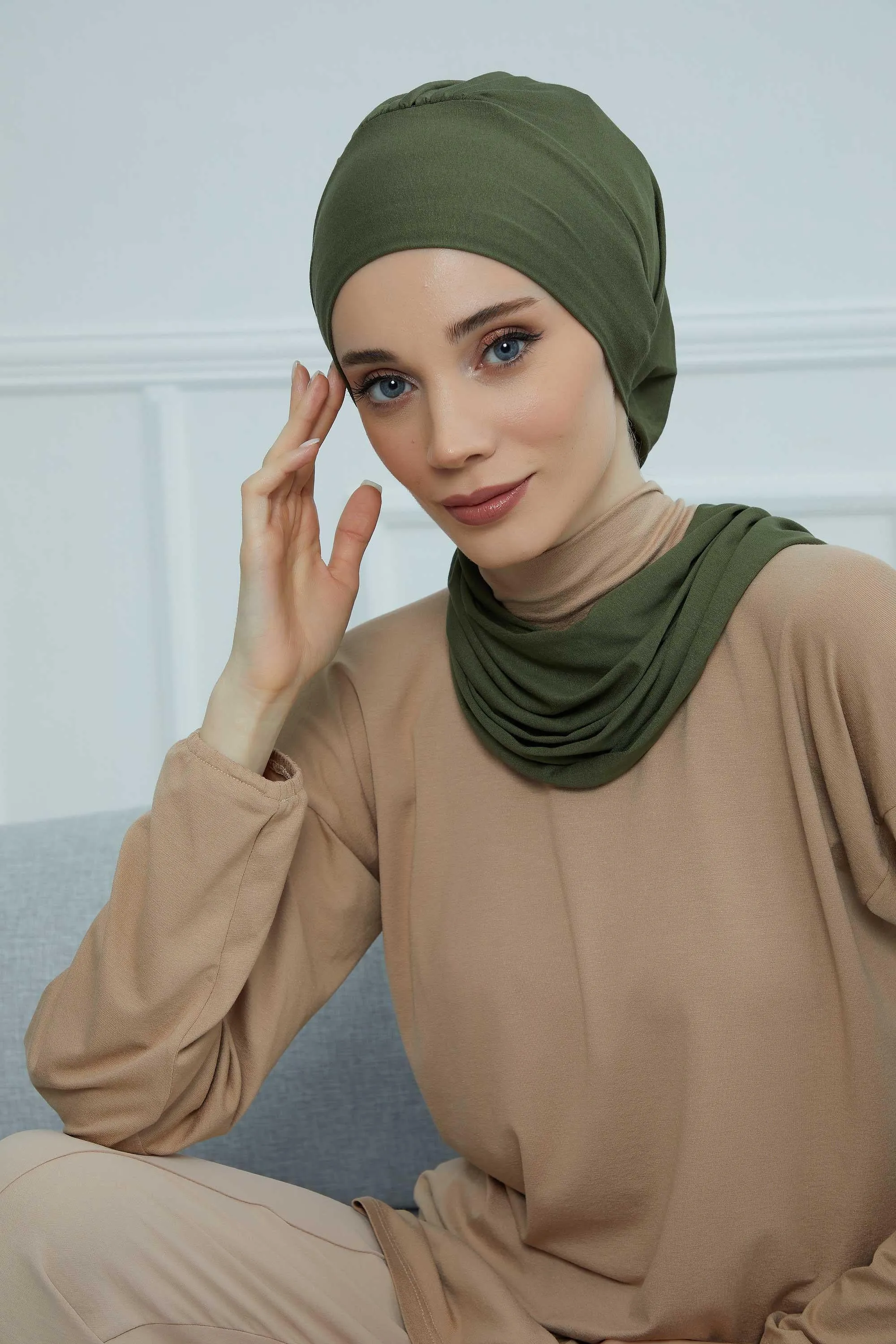 Instant Turban Lightweight Cotton Scarf Head Turbans For Women Headwear Stylish Elegant Design,HT-96
