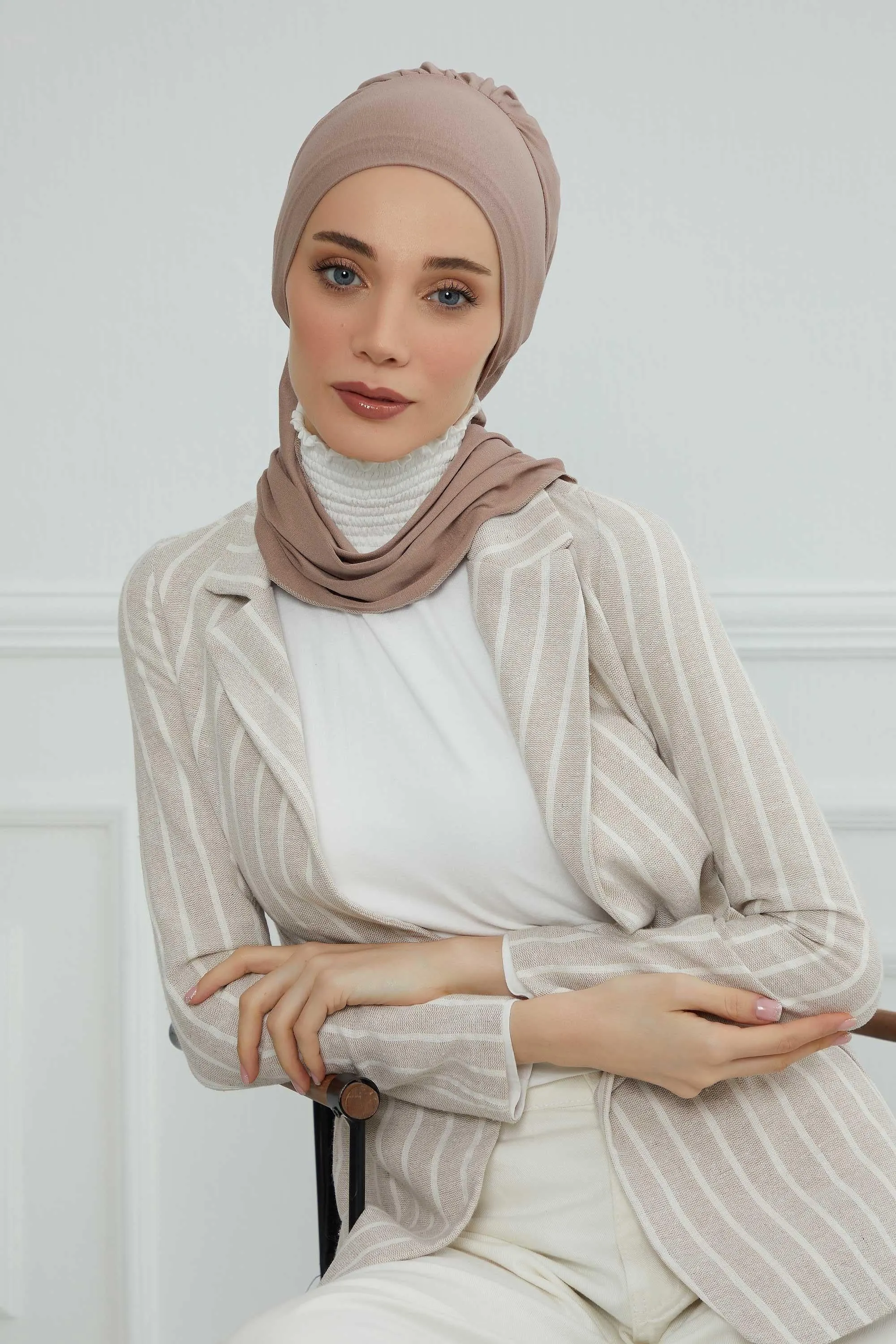 Instant Turban Lightweight Cotton Scarf Head Turbans For Women Headwear Stylish Elegant Design,HT-96