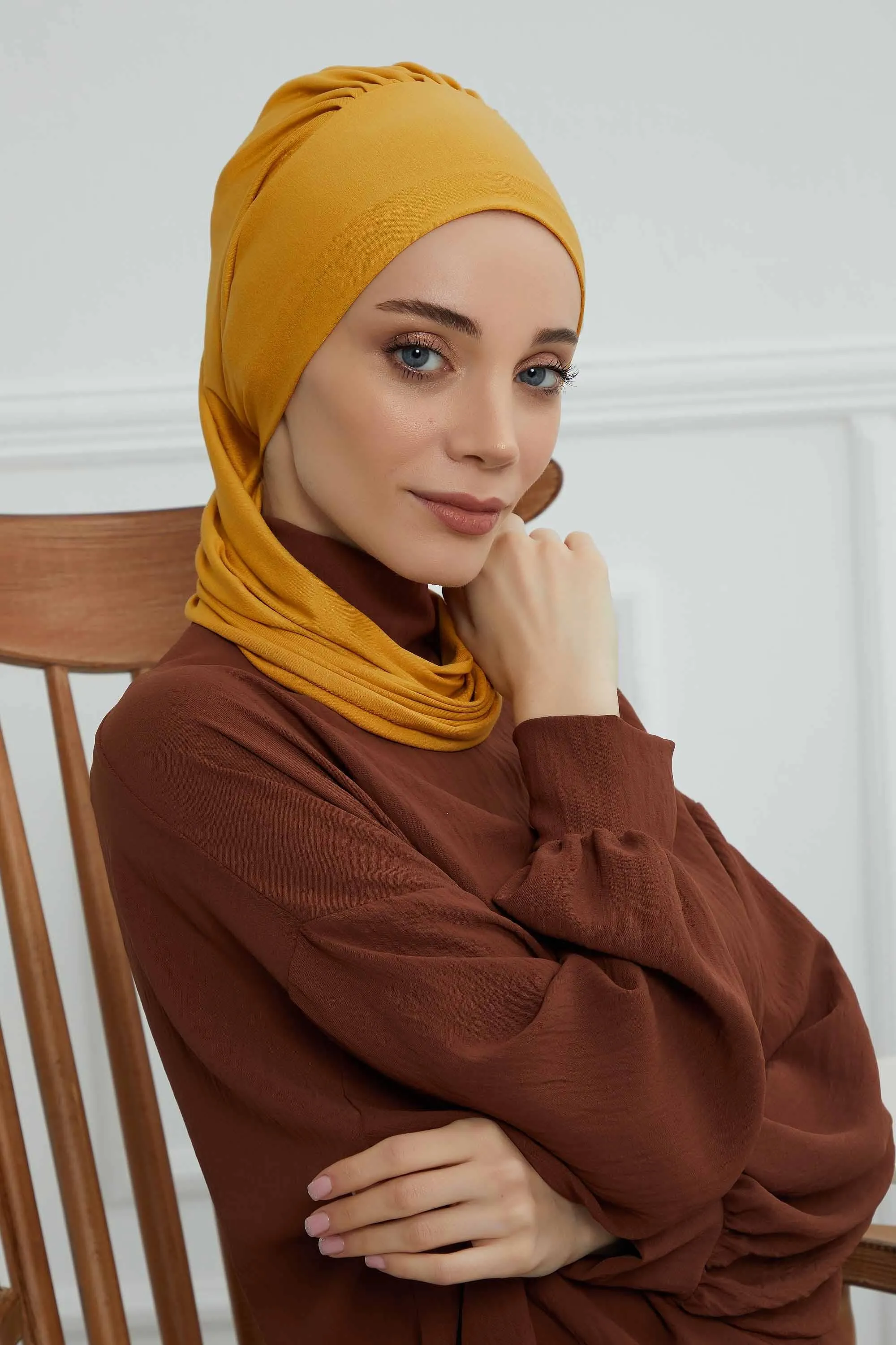 Instant Turban Lightweight Cotton Scarf Head Turbans For Women Headwear Stylish Elegant Design,HT-96