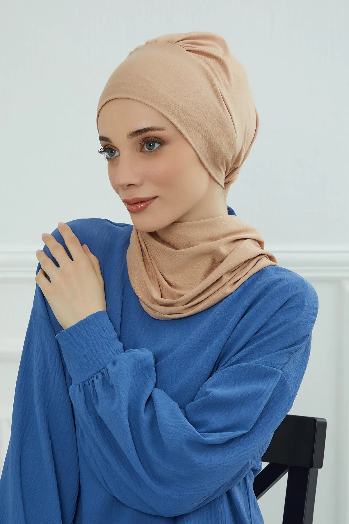 Instant Turban Lightweight Cotton Scarf Head Turbans For Women Headwear Stylish Elegant Design,HT-96
