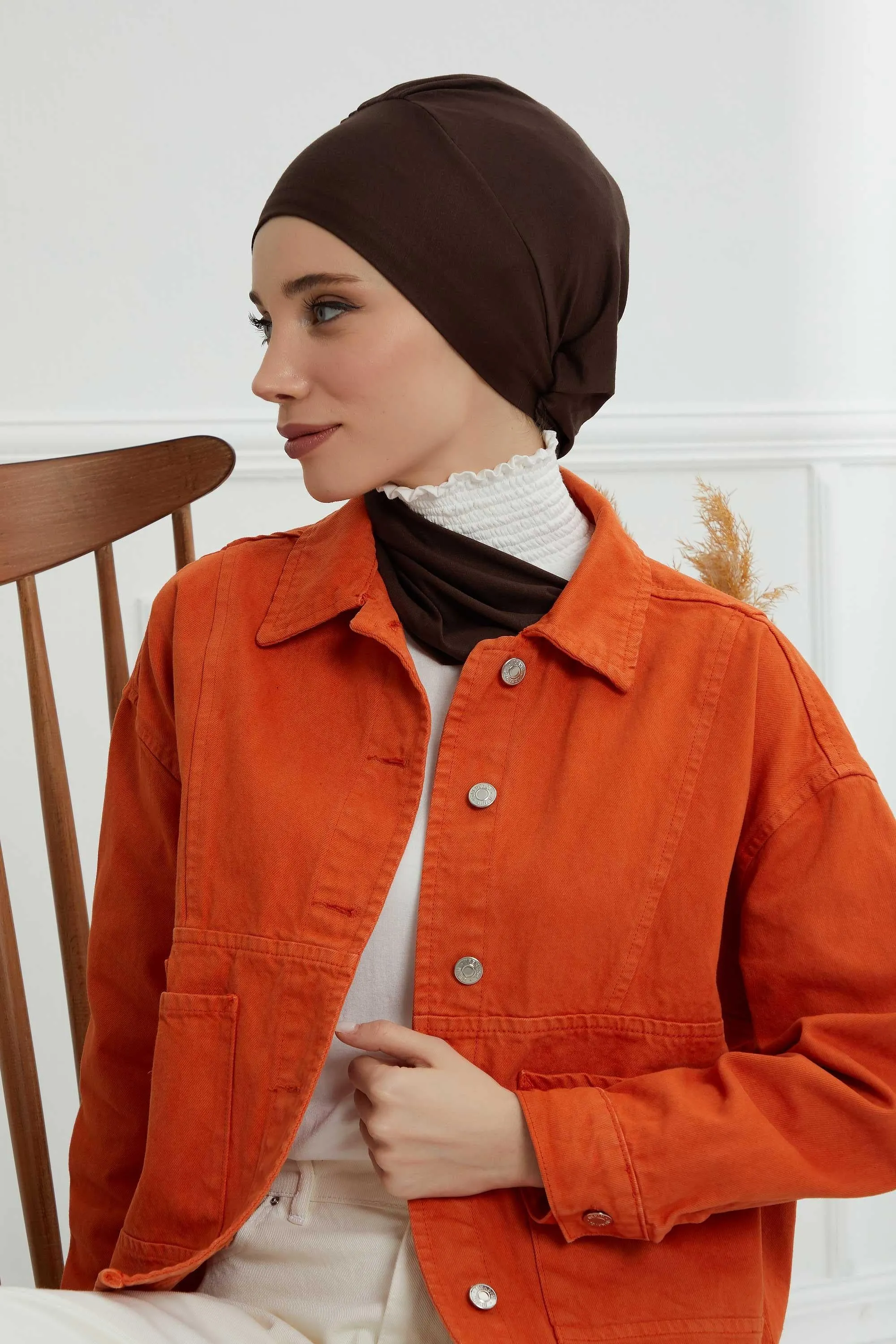 Instant Turban Lightweight Cotton Scarf Head Turbans For Women Headwear Stylish Elegant Design,HT-96