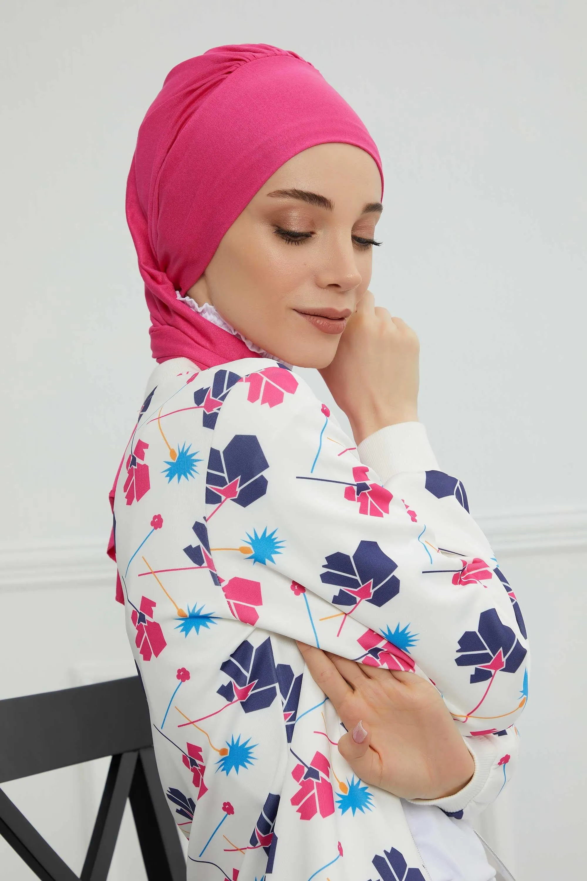 Instant Turban Lightweight Cotton Scarf Head Turbans For Women Headwear Stylish Elegant Design,HT-96