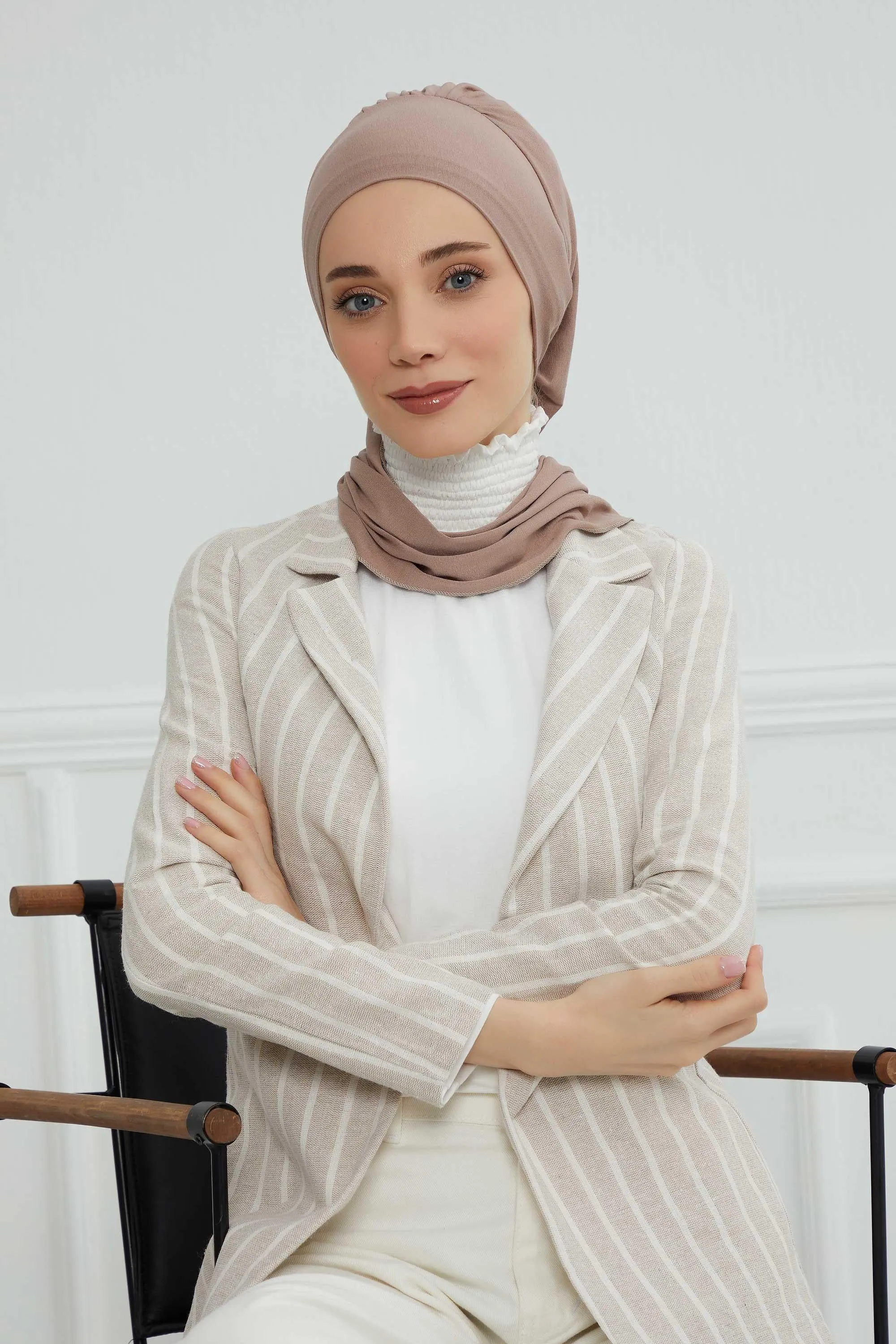Instant Turban Lightweight Cotton Scarf Head Turbans For Women Headwear Stylish Elegant Design,HT-96