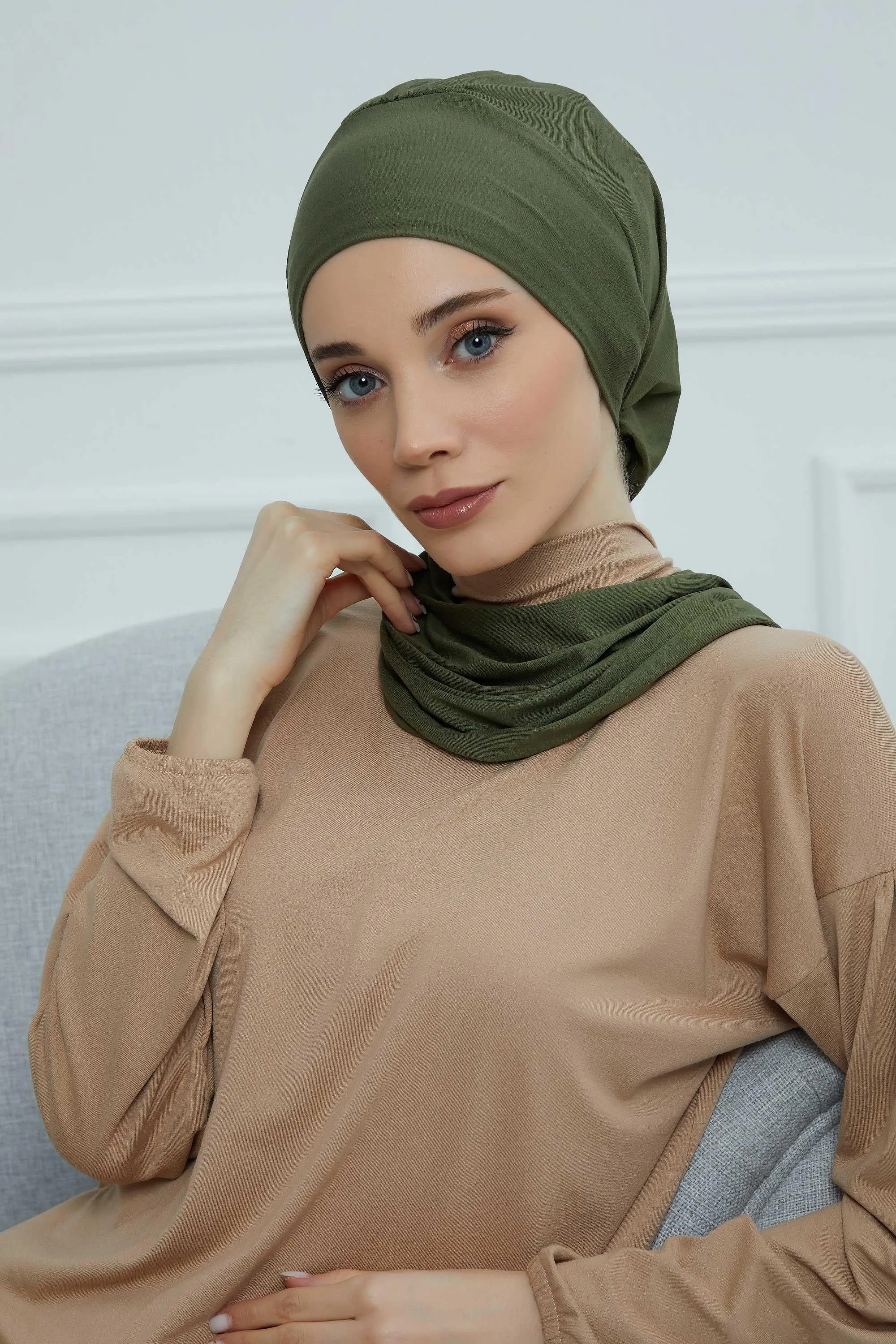 Instant Turban Lightweight Cotton Scarf Head Turbans For Women Headwear Stylish Elegant Design,HT-96
