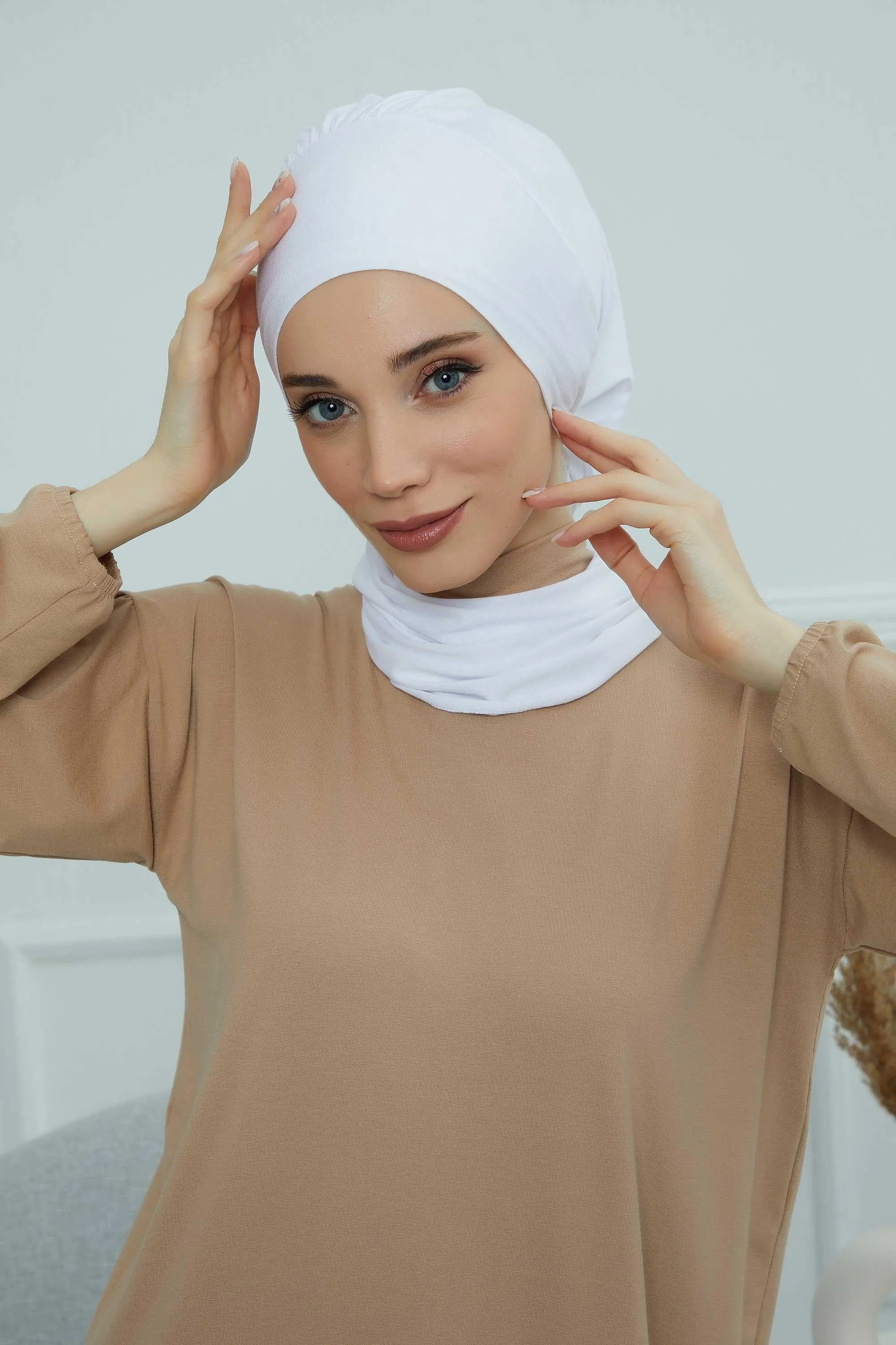 Instant Turban Lightweight Cotton Scarf Head Turbans For Women Headwear Stylish Elegant Design,HT-96