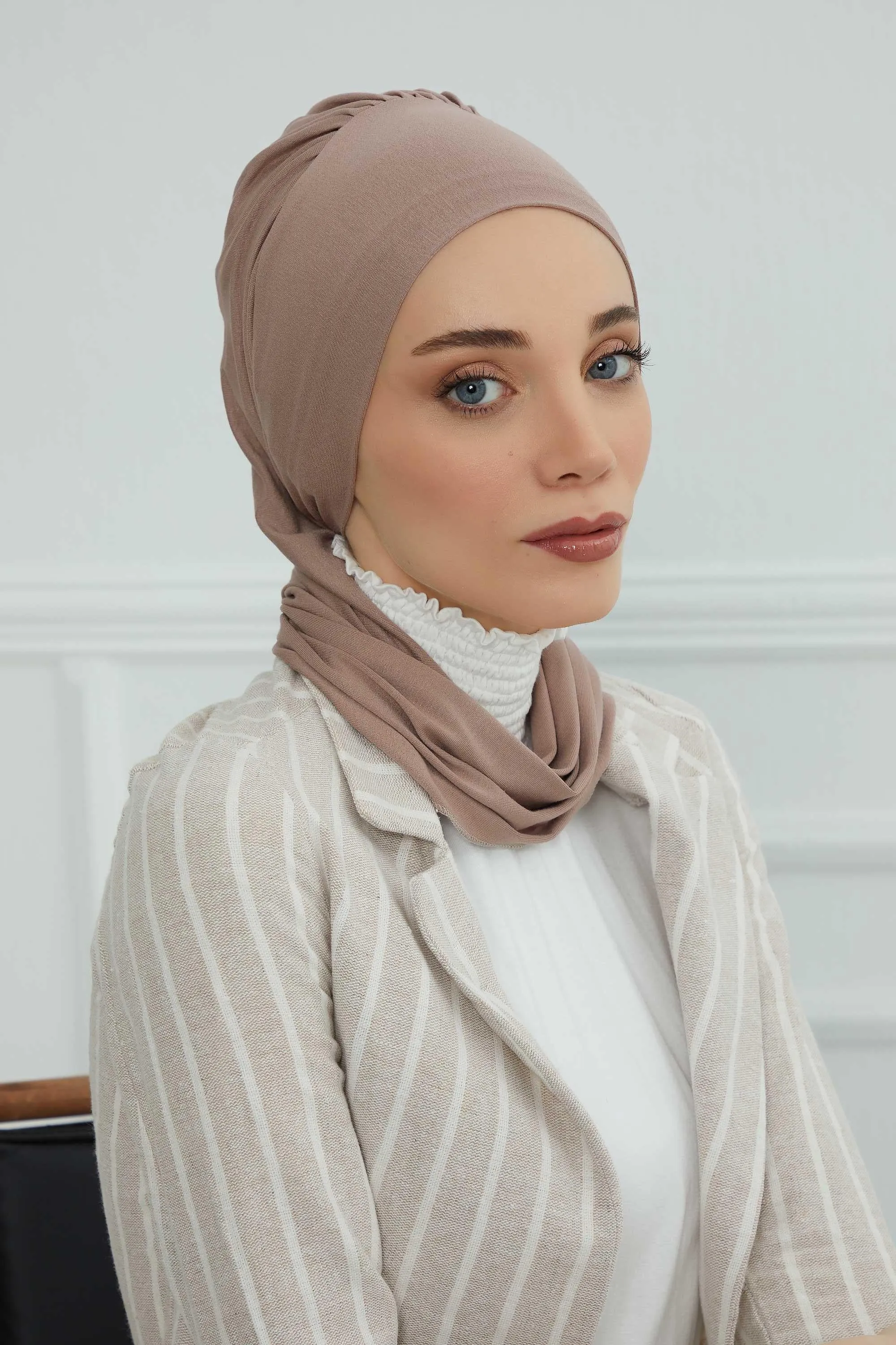 Instant Turban Lightweight Cotton Scarf Head Turbans For Women Headwear Stylish Elegant Design,HT-96