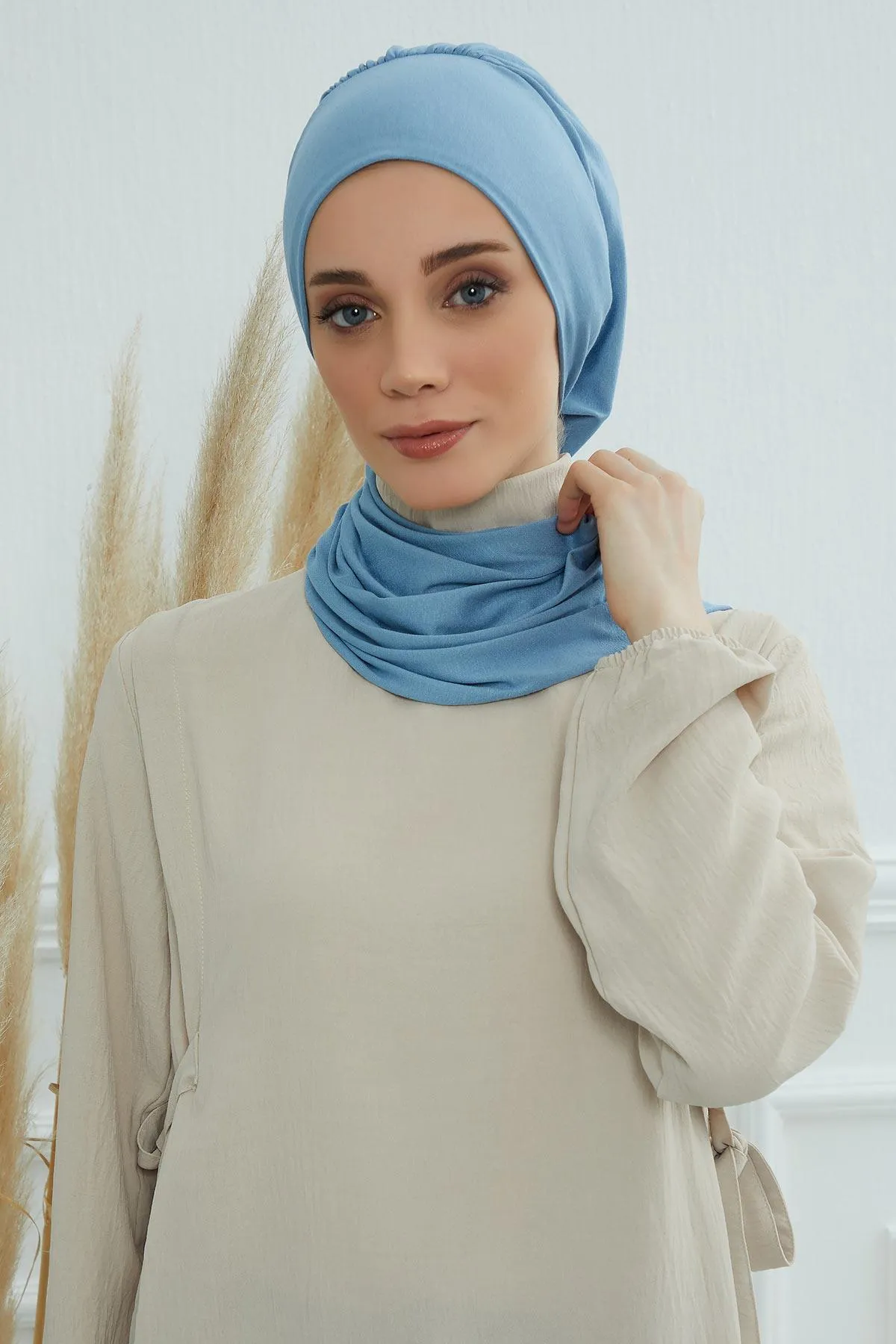 Instant Turban Lightweight Cotton Scarf Head Turbans For Women Headwear Stylish Elegant Design,HT-96