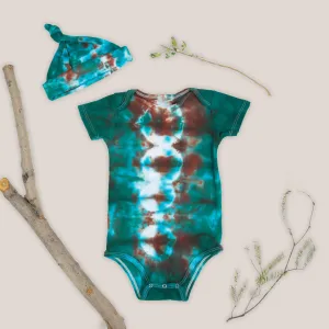 Kiowa Organic Tie Dye Baby Bodysuit   Hat