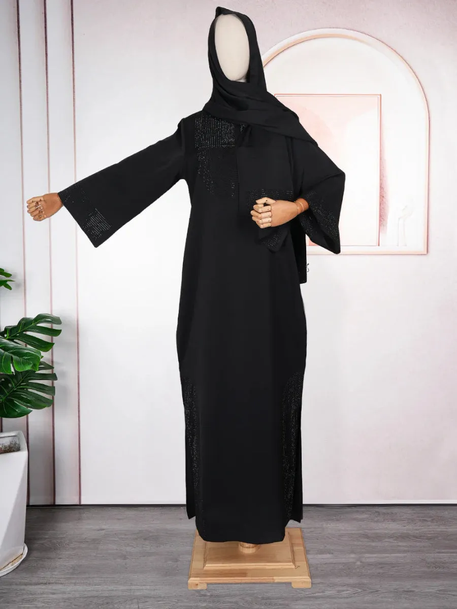 Luxury African Caftan Dress for Women – Boubou Djellaba Robe for Evening Parties