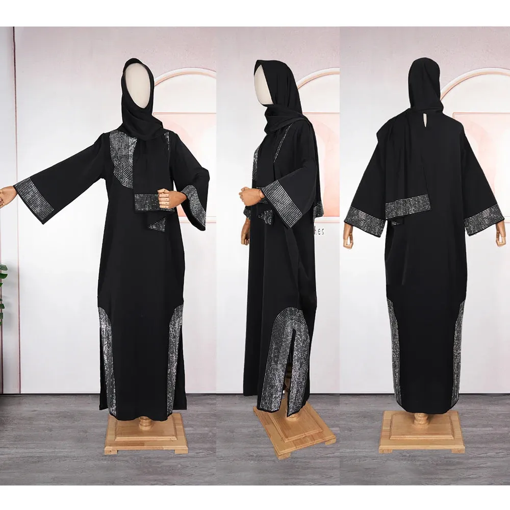 Luxury African Caftan Dress for Women – Boubou Djellaba Robe for Evening Parties