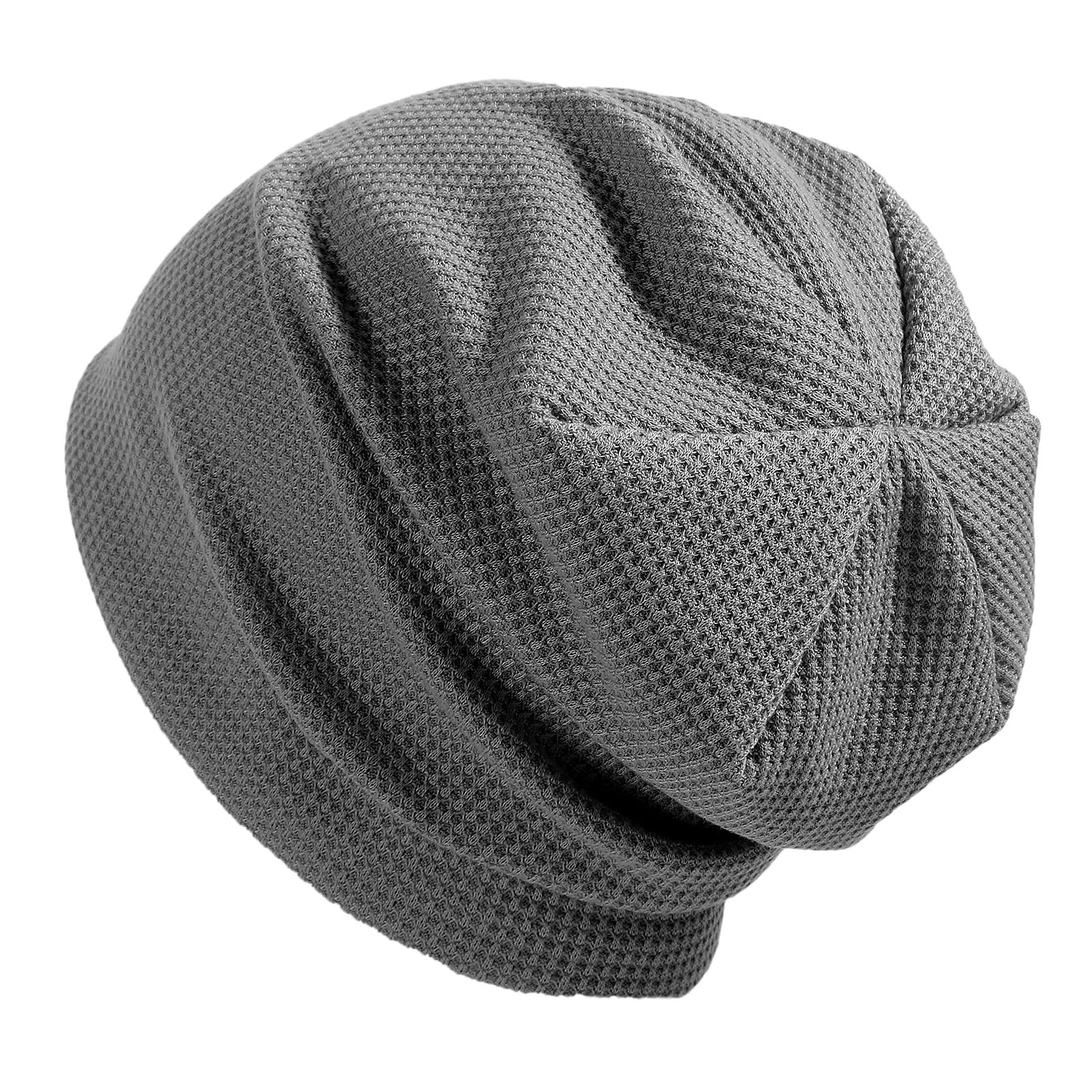 Lvaiz Knitted Beanie Waffle Slouchy Skullcap