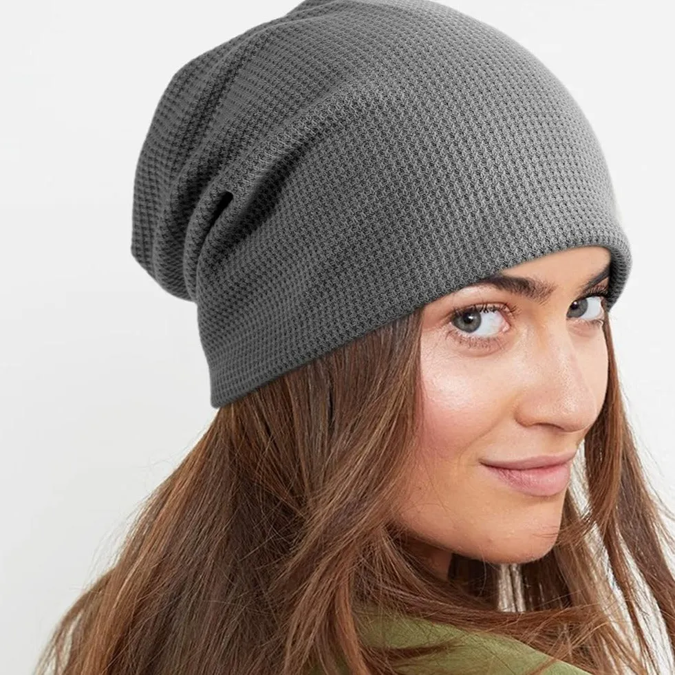 Lvaiz Knitted Beanie Waffle Slouchy Skullcap