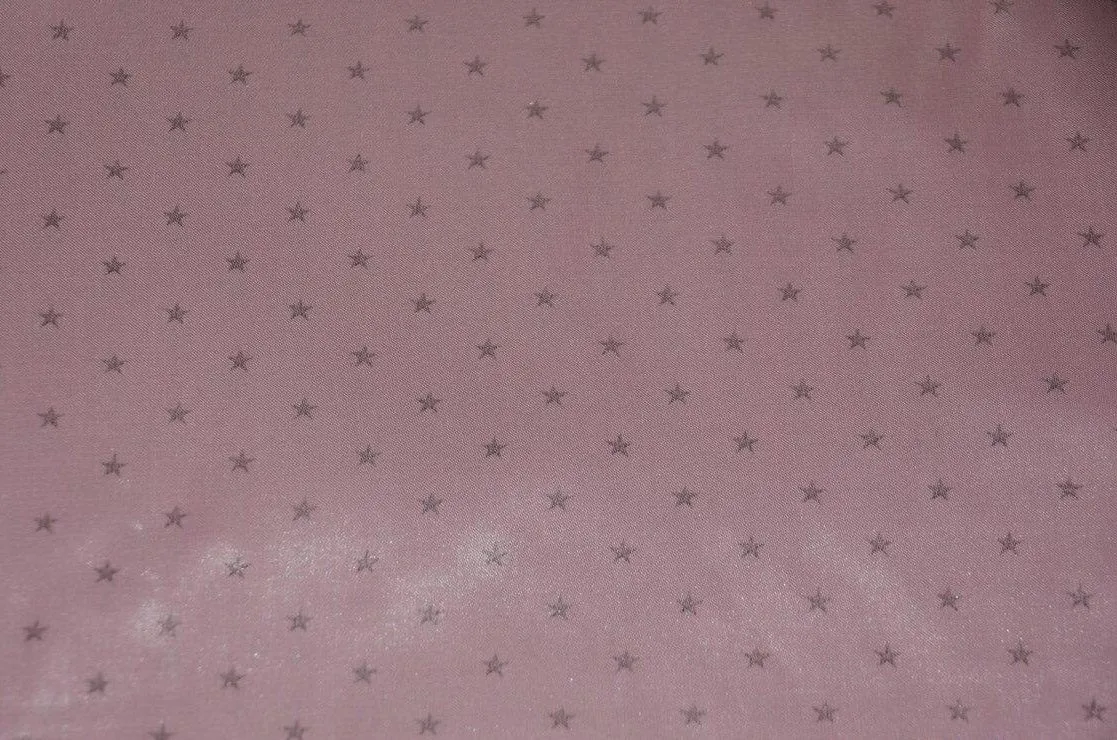 Mini Star Silky Satin Fabric | Soft Mini Star Charmeuse Satin | 60 Inch Wide | White Pink Mint