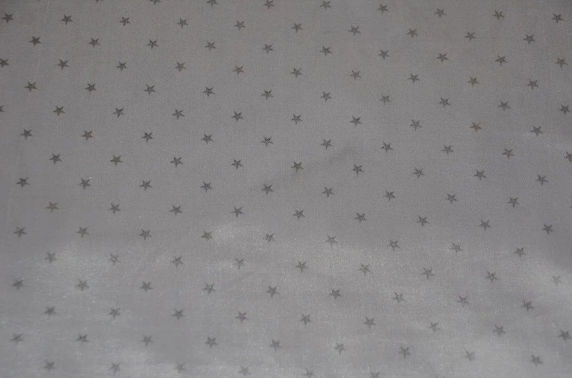 Mini Star Silky Satin Fabric | Soft Mini Star Charmeuse Satin | 60 Inch Wide | White Pink Mint
