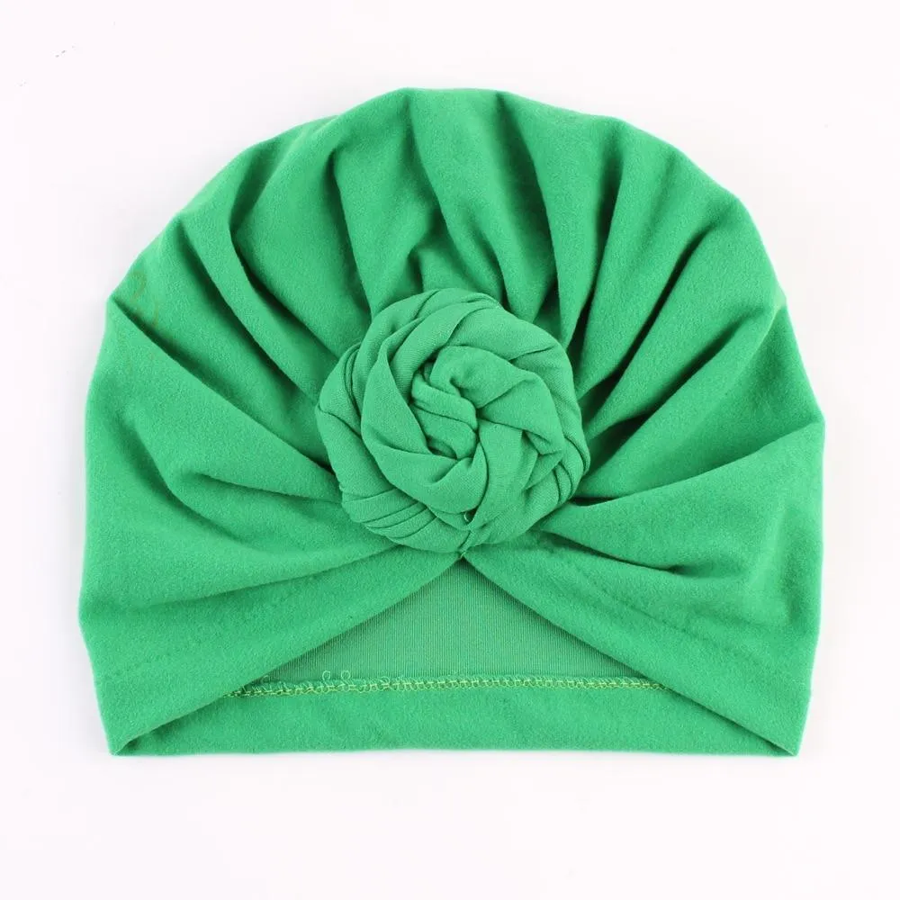 Modern Cotton Hat Handmade Baby Girls Turban Hats Twist Knot Women Caps For Mom And Daughter In Elegant Design