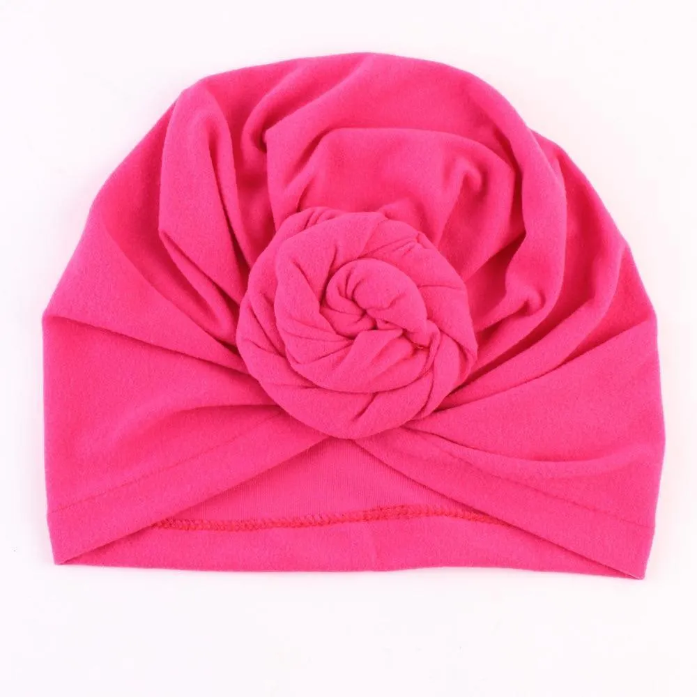Modern Cotton Hat Handmade Baby Girls Turban Hats Twist Knot Women Caps For Mom And Daughter In Elegant Design