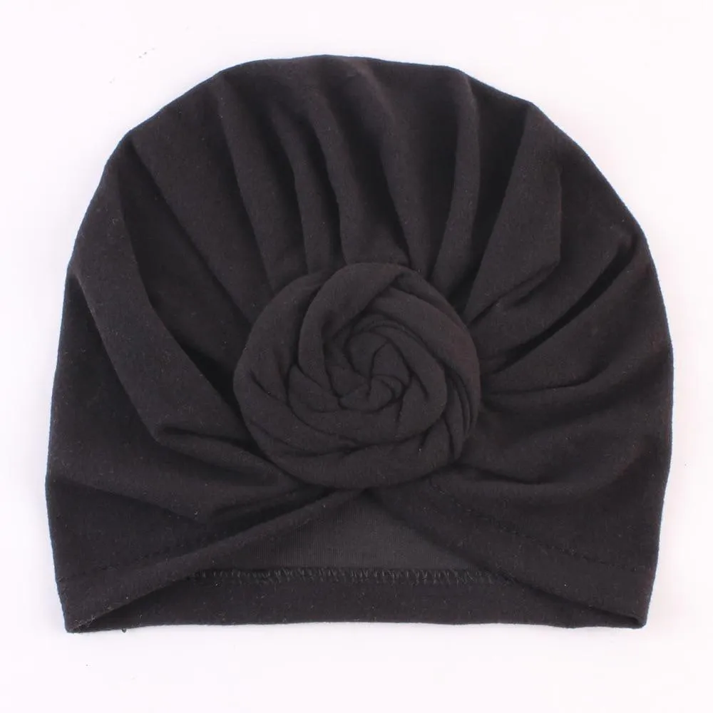 Modern Cotton Hat Handmade Baby Girls Turban Hats Twist Knot Women Caps For Mom And Daughter In Elegant Design