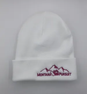 MP Logo Beanie (white/pink)