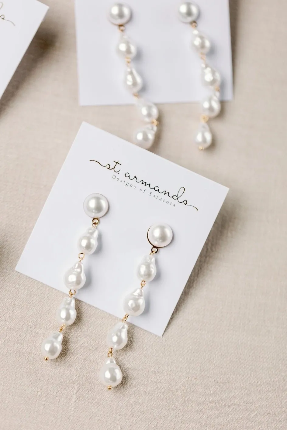 Natural Pearl Statement Drop Earrings