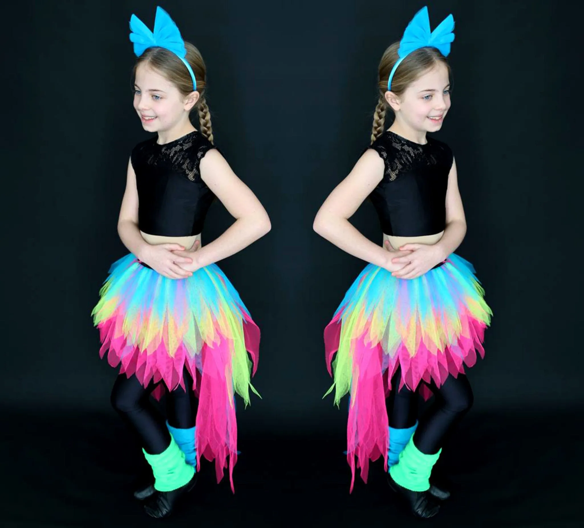 Neon 80s Hair Bow