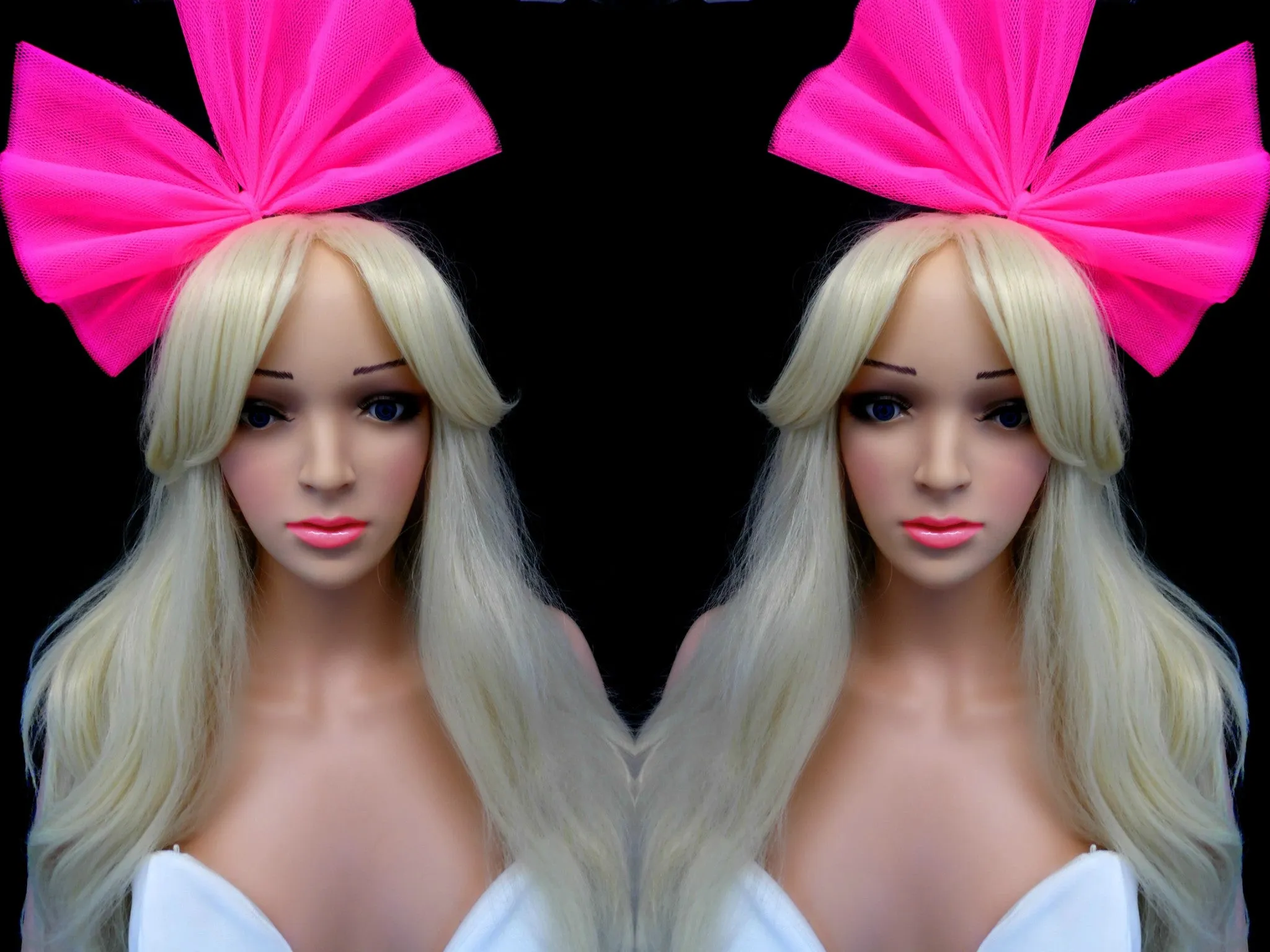 Neon 80s Hair Bow