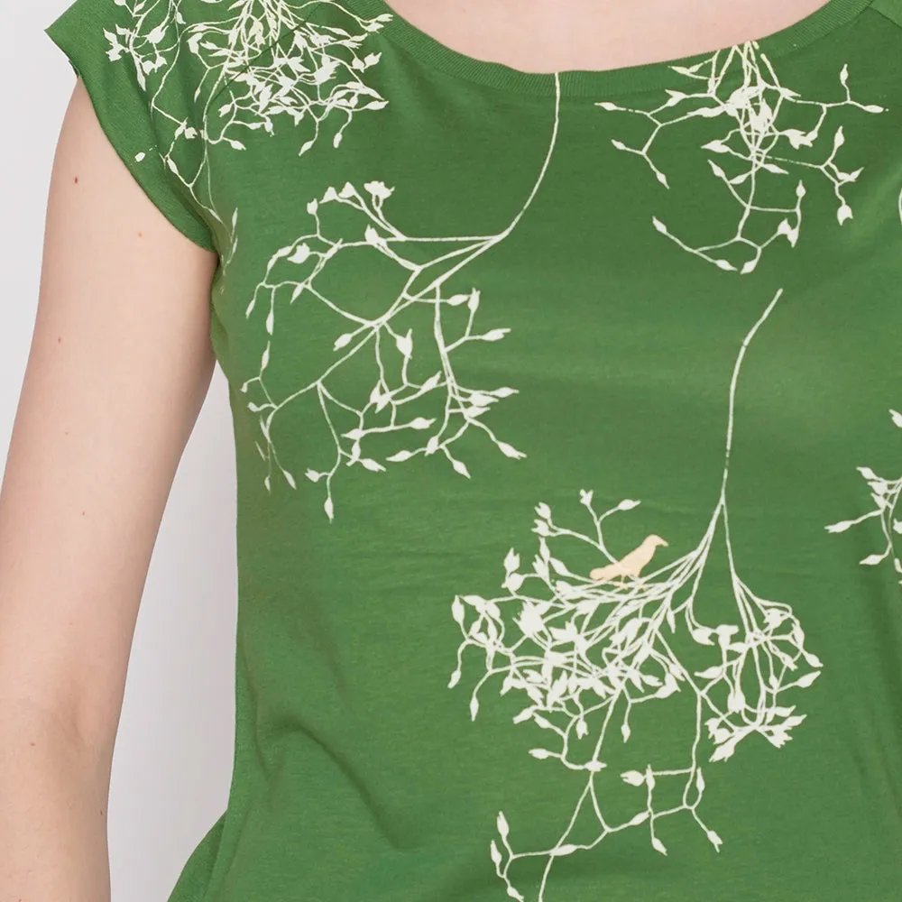 NEW! Seeds Bamboo T-Shirt in Green by Umsteigen