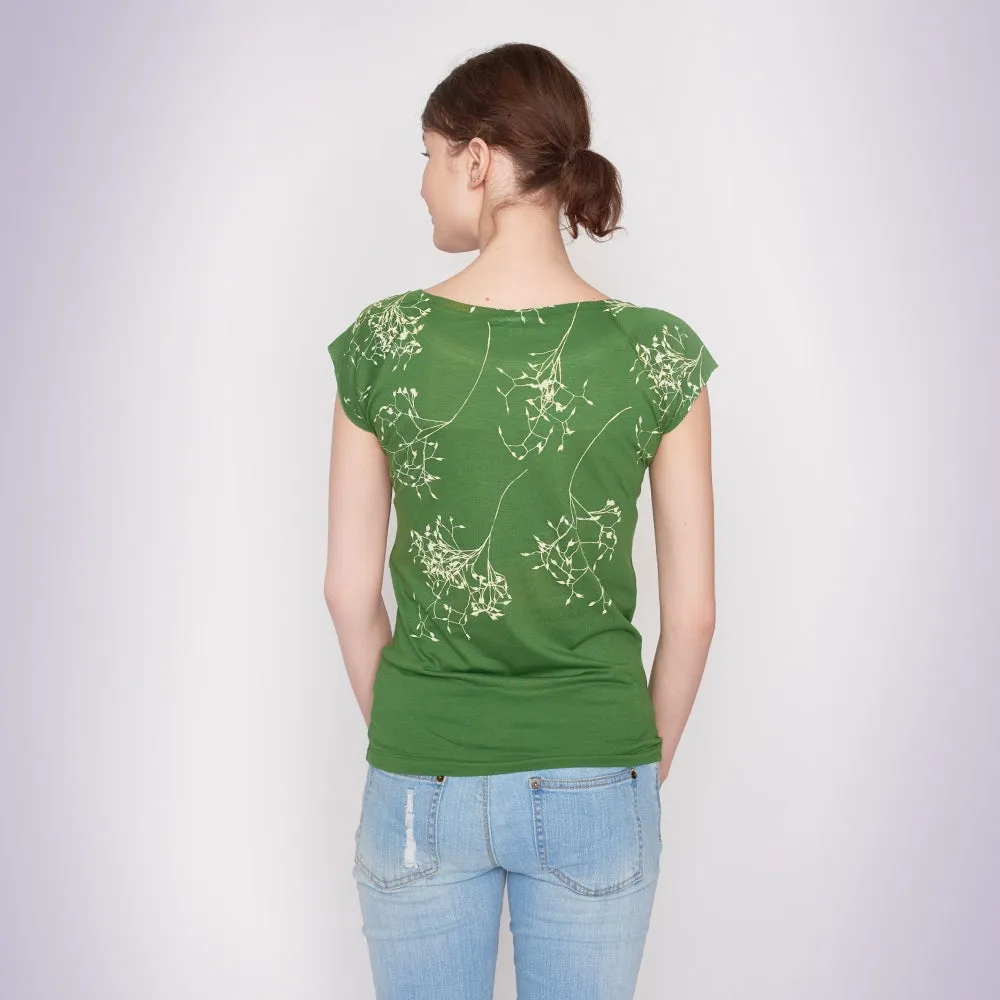 NEW! Seeds Bamboo T-Shirt in Green by Umsteigen