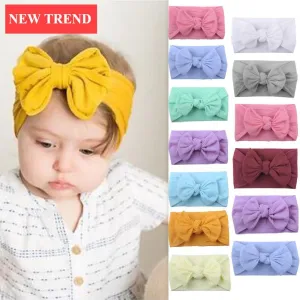 Newborn Toddler Baby Girls Head Wrap Rabbit Big Bow Knot Turban Headband Hair Accessories Baby