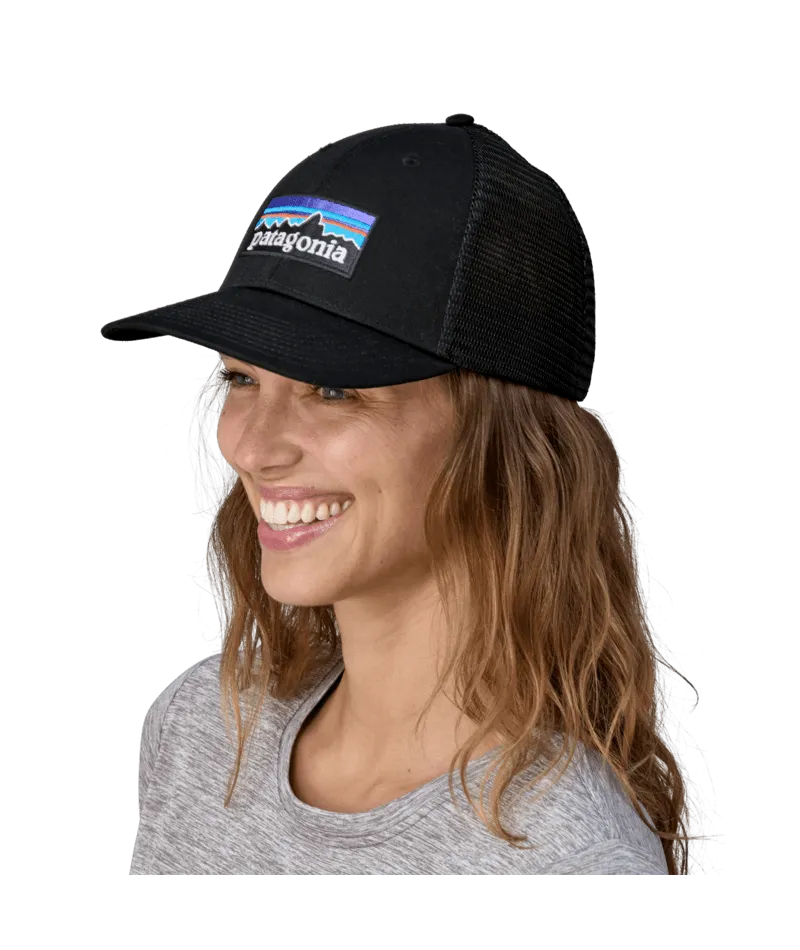 PATAGONIA P-6 LOGO LOPRO TRUCKER HAT - BLACK