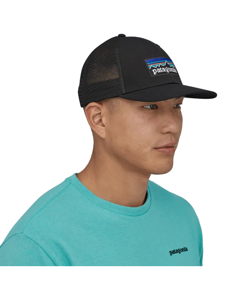 PATAGONIA P-6 LOGO LOPRO TRUCKER HAT - BLACK