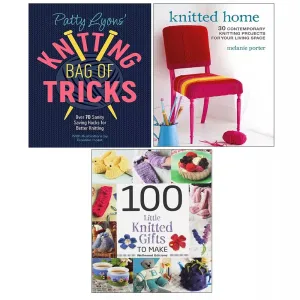 Patty Lyons Knitting Bag Of Tricks,100 Little Knitted Gifts,Knitted Home 3 Books Set