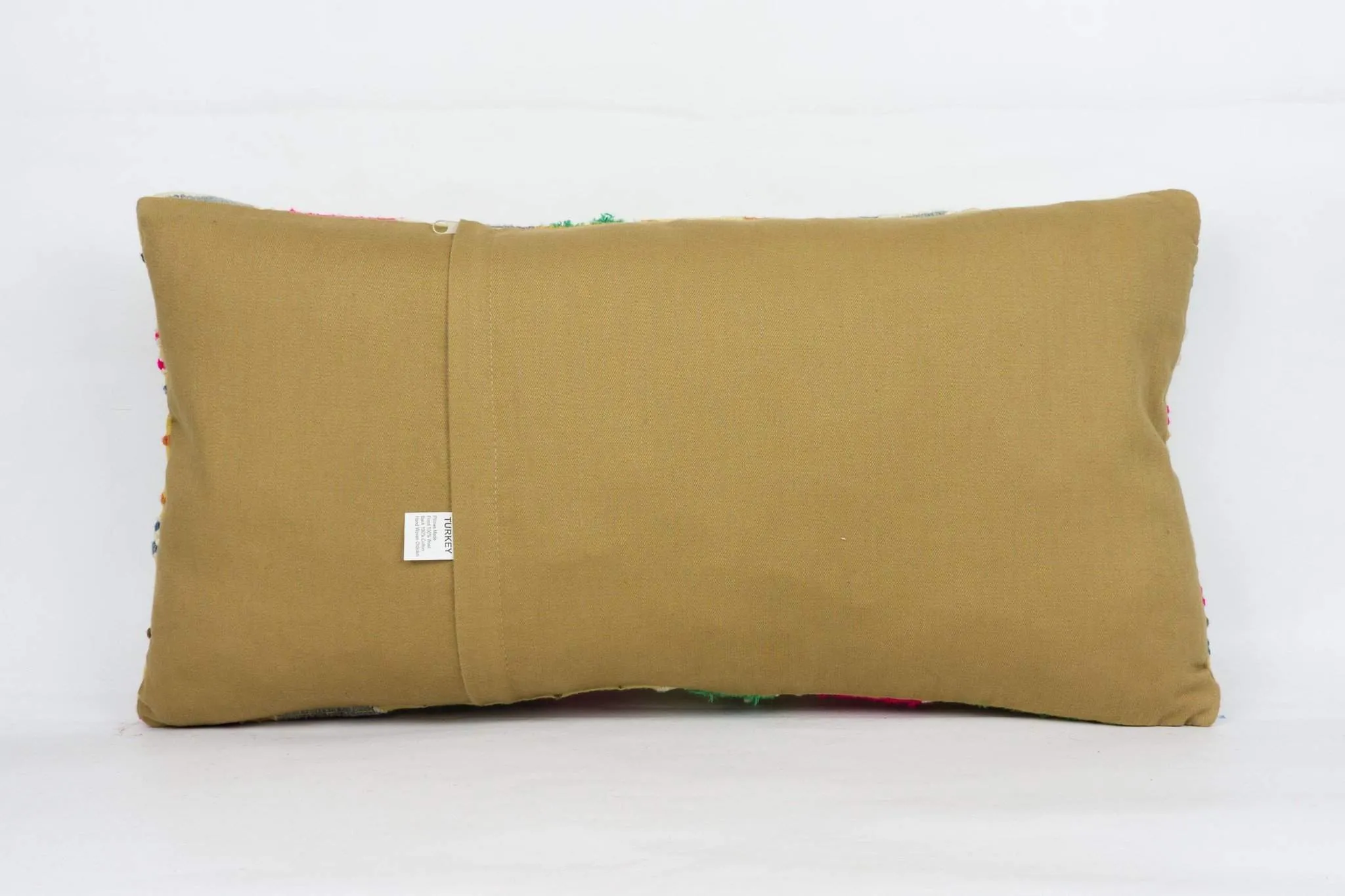 Plain Brown Kilim Pillow Cover 12x24 4208