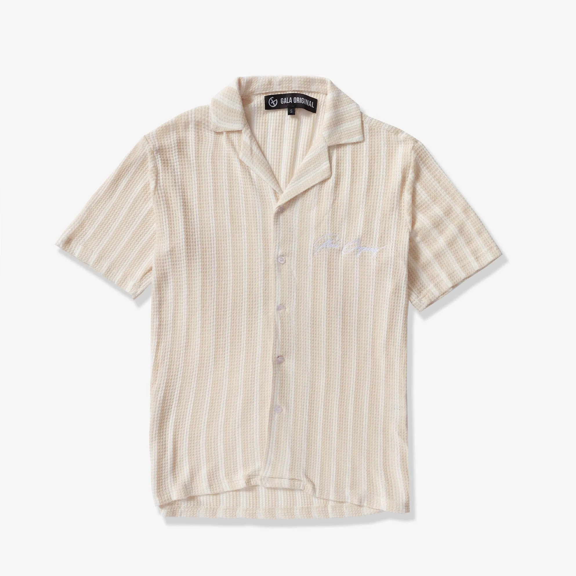 "Sierra" Button-Up (tan stripe)