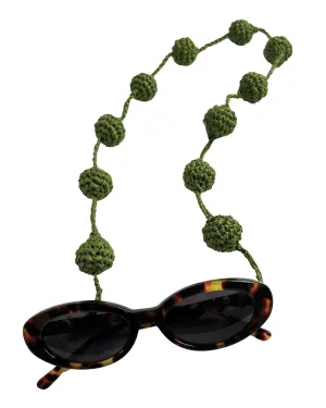 RAFFIA GLASSES CHAIN - MOSS
