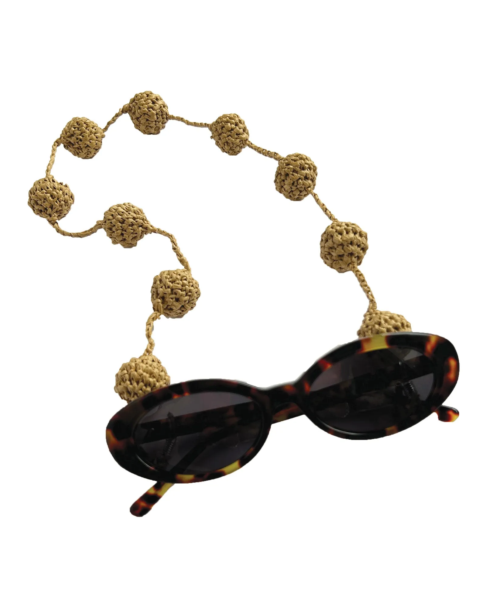 RAFFIA GLASSES CHAIN - NATURAL